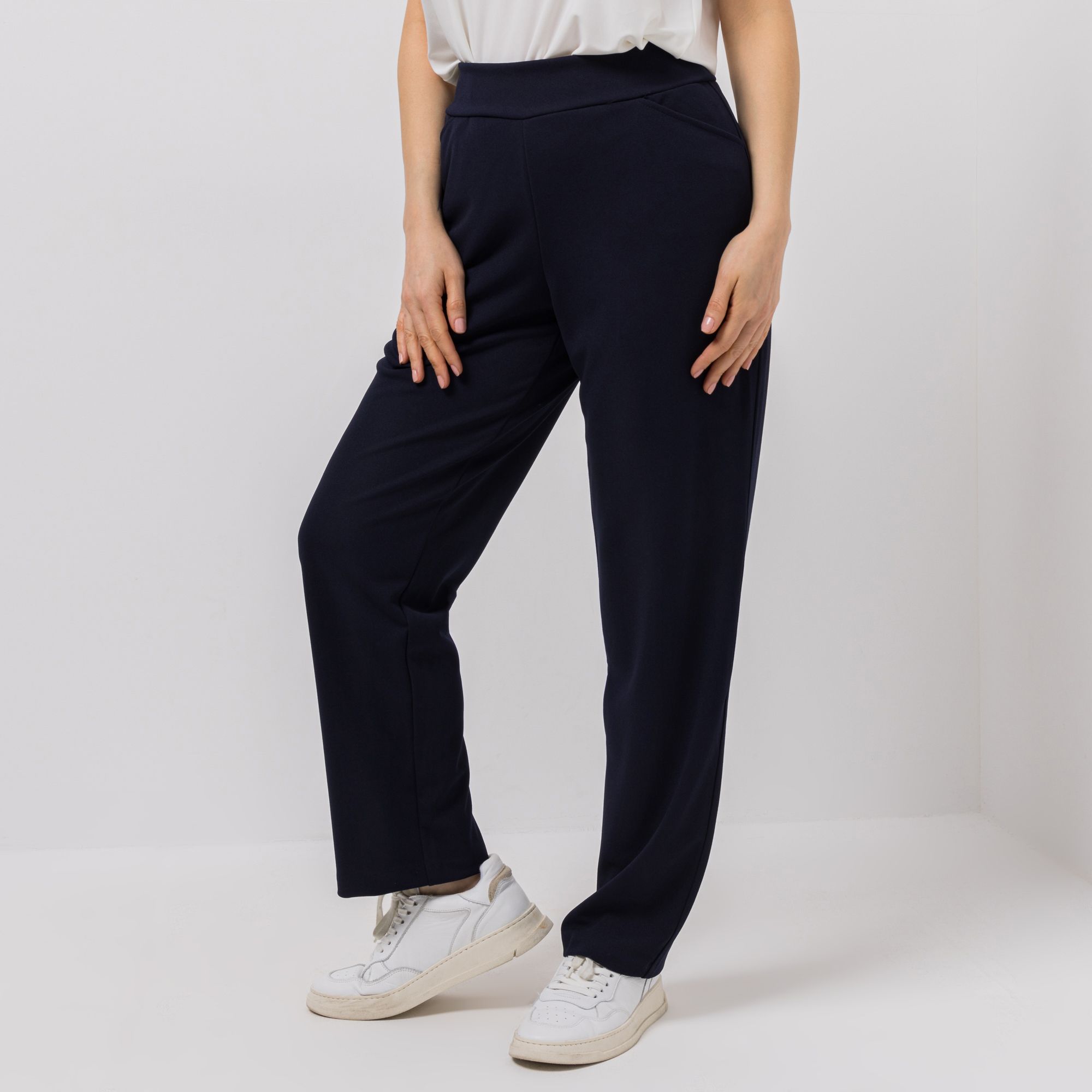 KIM & CO. Hose, knöchellang Ponti Crepe Jersey 2 Eingrifftaschen gerader Beinverlauf