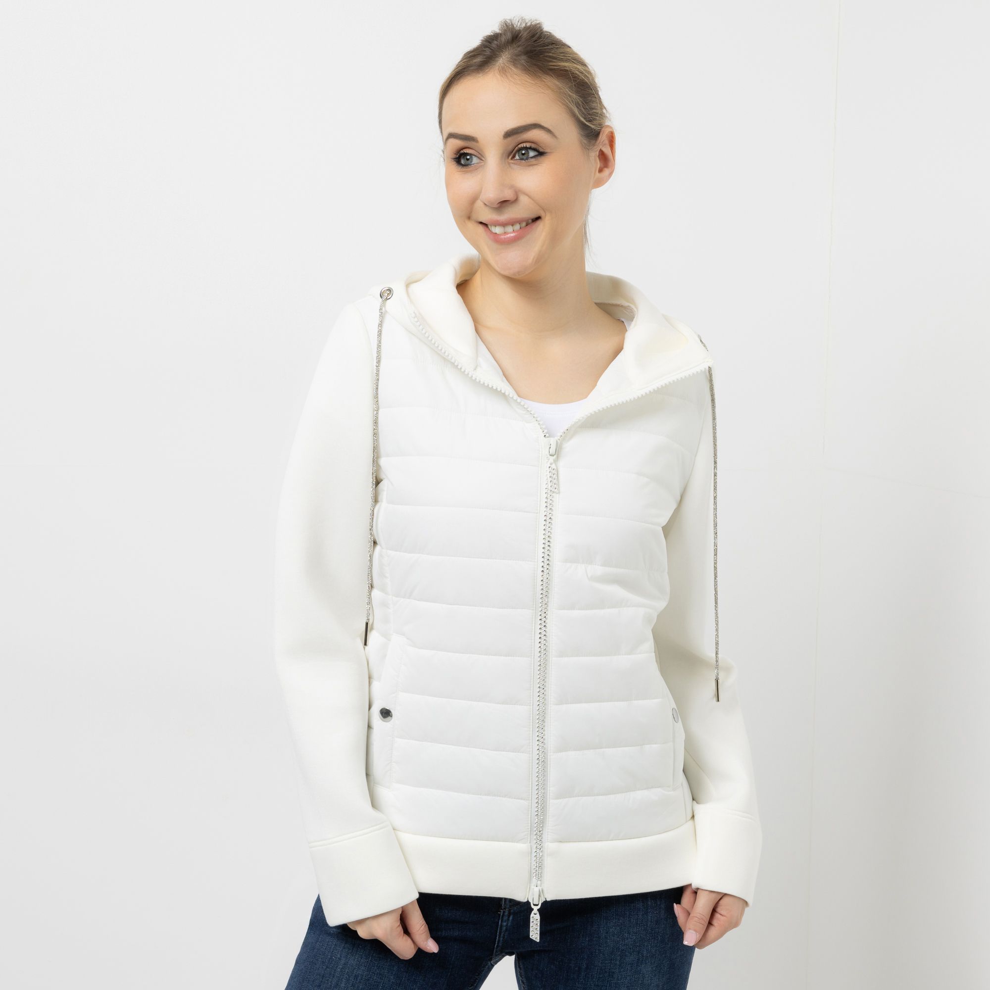 DINE 'N' DANCE Jacke Materialmix Strasskordel figurumspielend