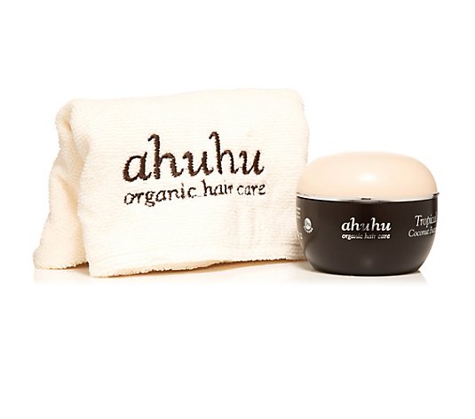 ahuhu organic hair care Tropical Coconut Butter 100ml, Hair Towel cremefarben