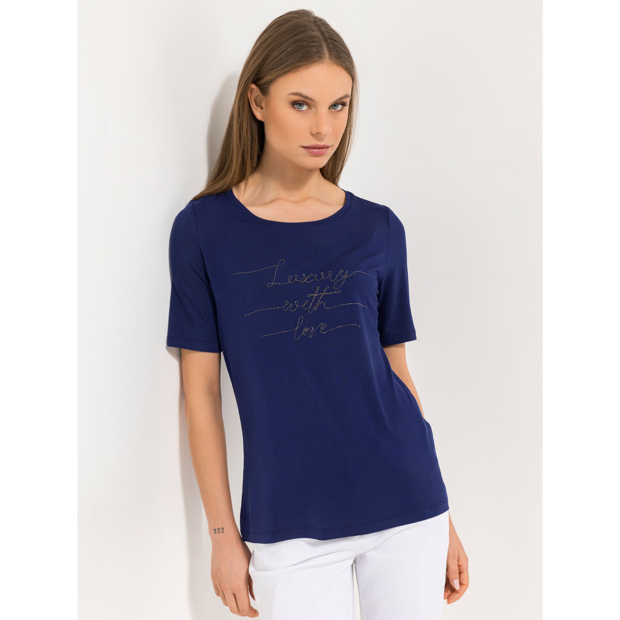 STEFFEN SCHRAUT Shirt Ibiza, 1/2-Arm Luxury with Love Ketten-Stickerei figurumspielend