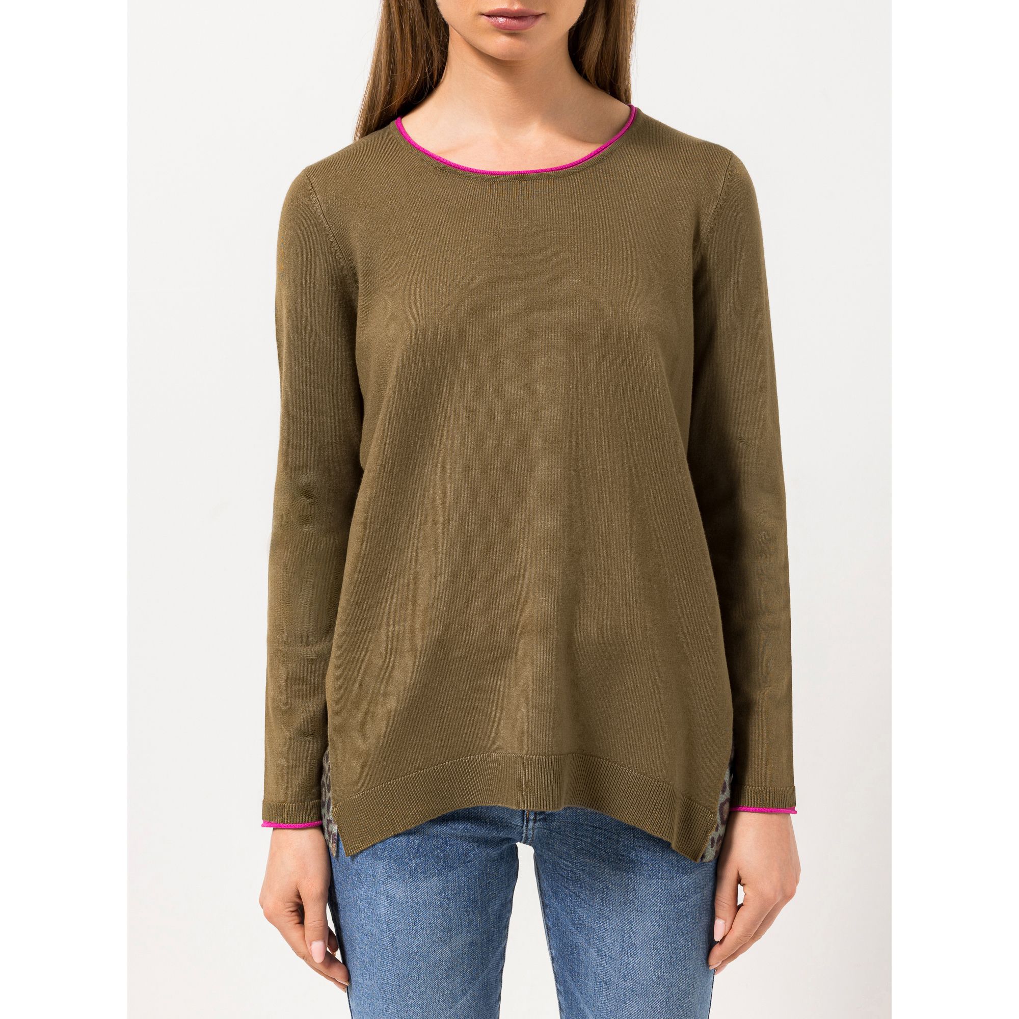 STEFFEN SCHRAUT Pullover Rundhalsausschnitt bedruckter Rücken leger weit