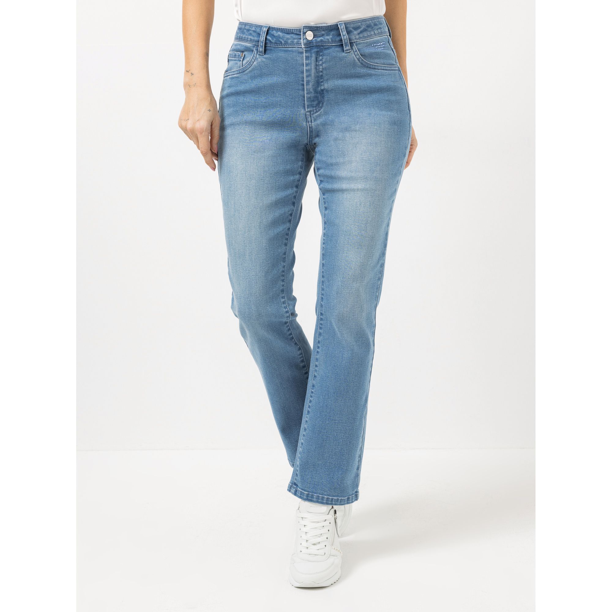 STEFFEN SCHRAUT Jeans 5-Pocket-Style Strass-Detail leicht ausgestellt