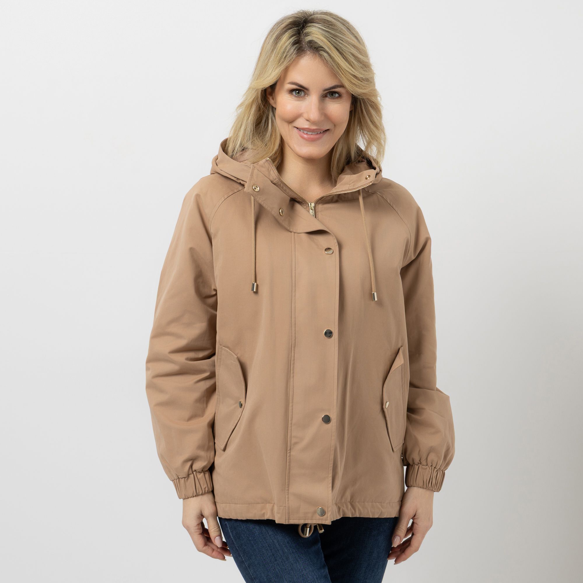 DINE 'N' DANCE Jacke, 1/1-Arm Kapuze platzierter Druck oversize
