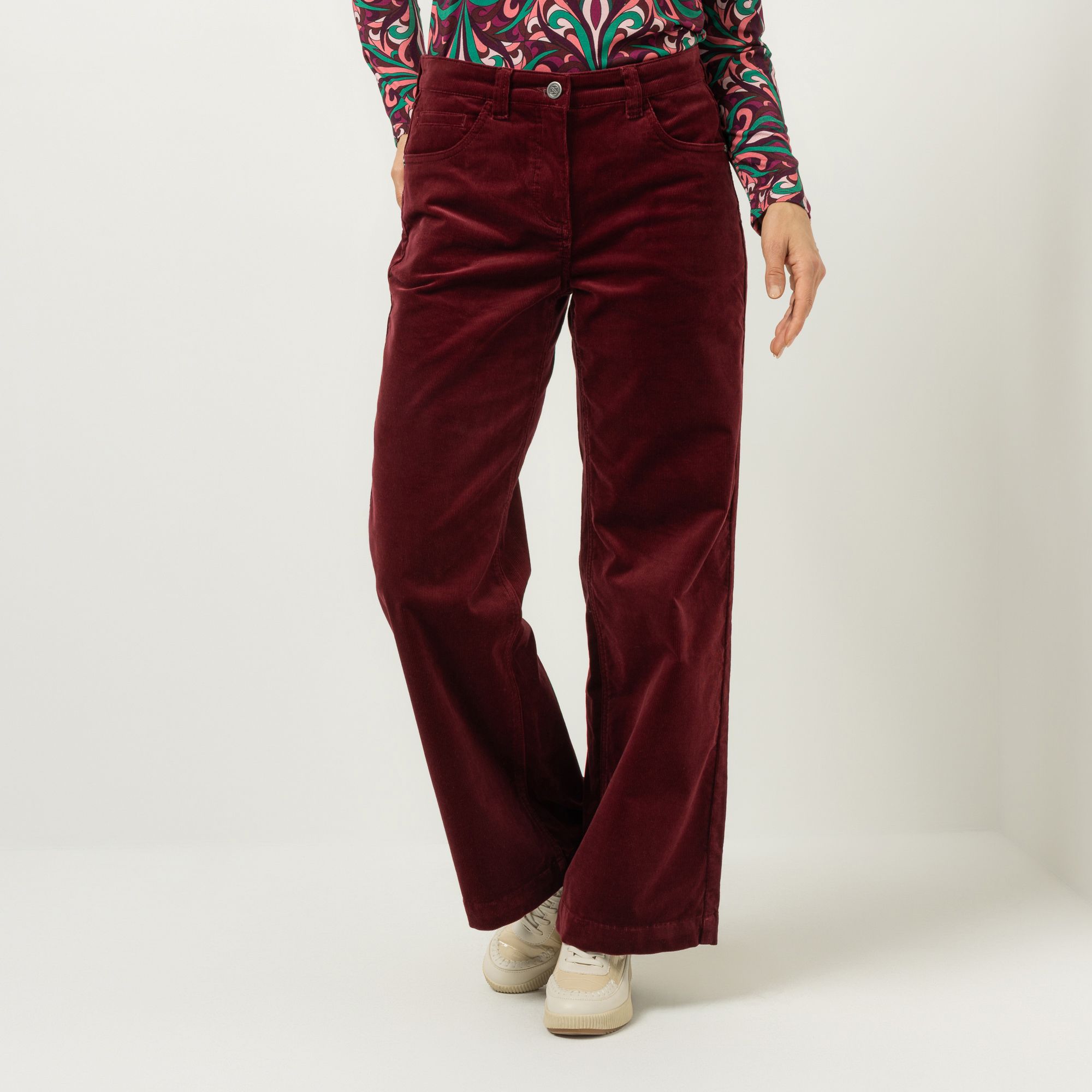 DAWID by Dawid Tomaszewski Hose, Feincord Stickerei hinten lange Form