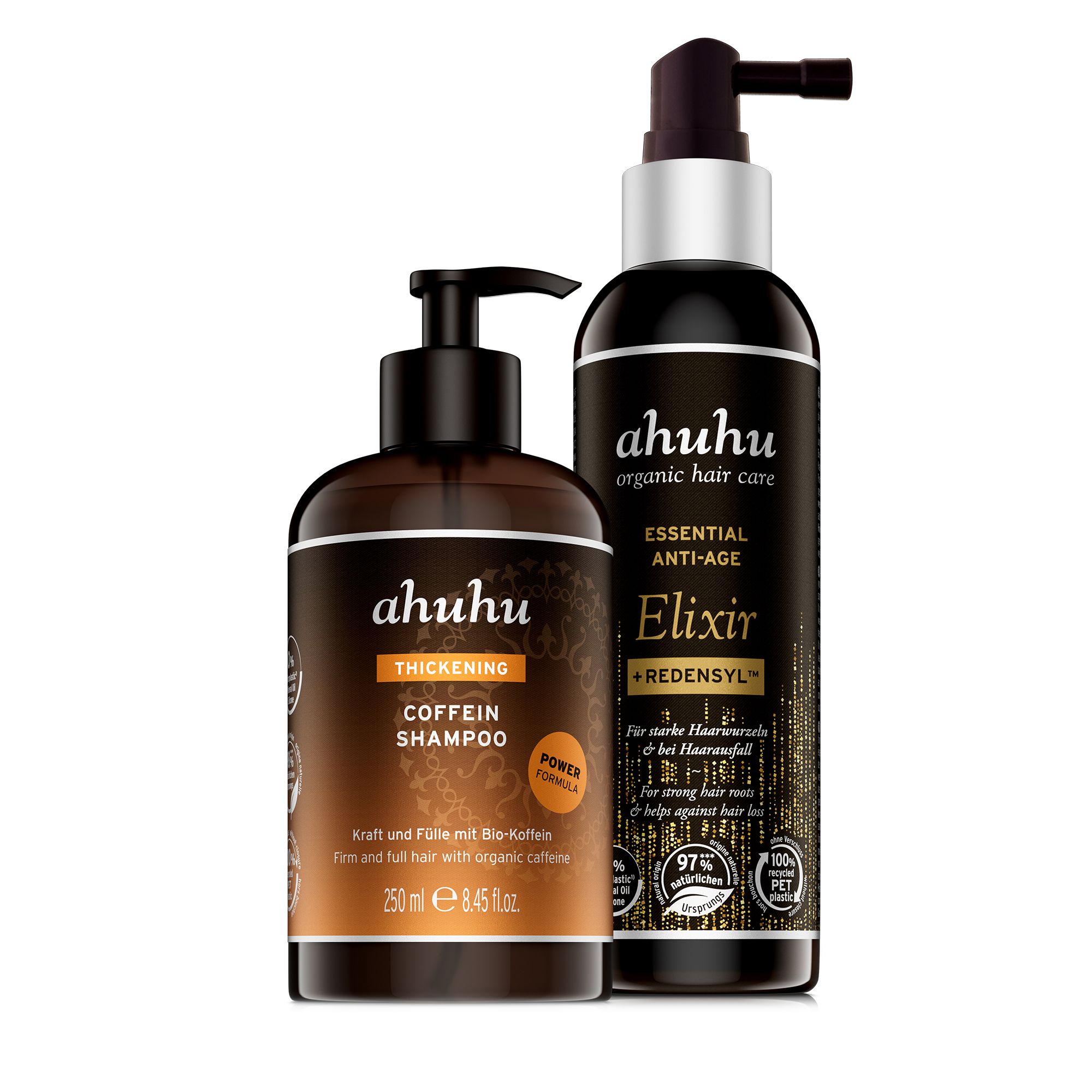 ahuhu Anti-Age Elixir 200ml, Coffein Shampoo 250ml