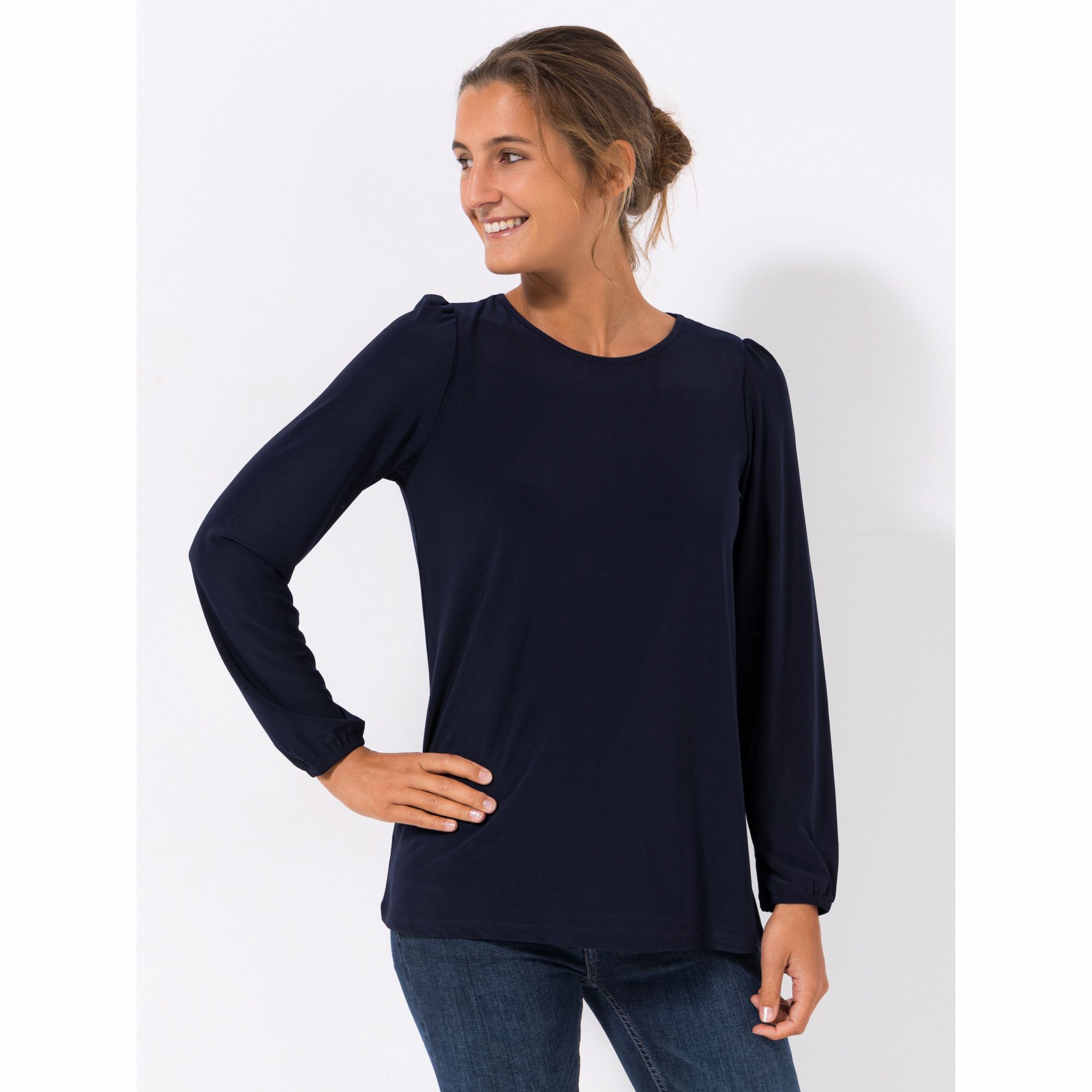 KIM & CO. Shirt, Langarm Brazil Knit Jersey Blusenärmel figurumspielend