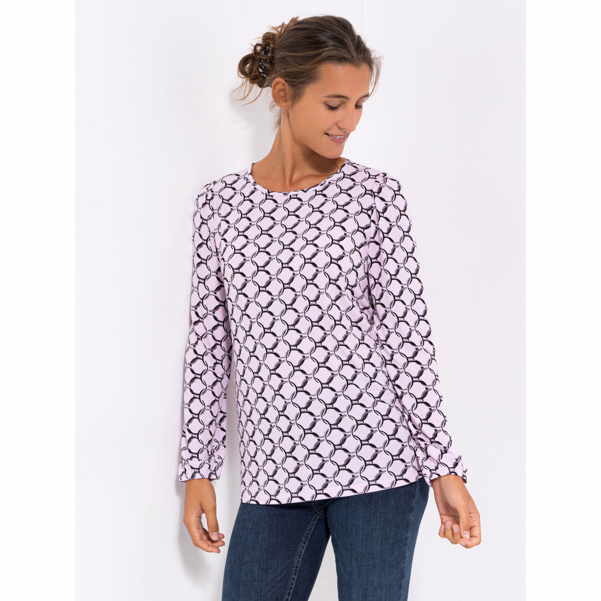 KIM & CO. Shirt, Langarm Brazil Knit Jersey Blusenärmel figurumspielend