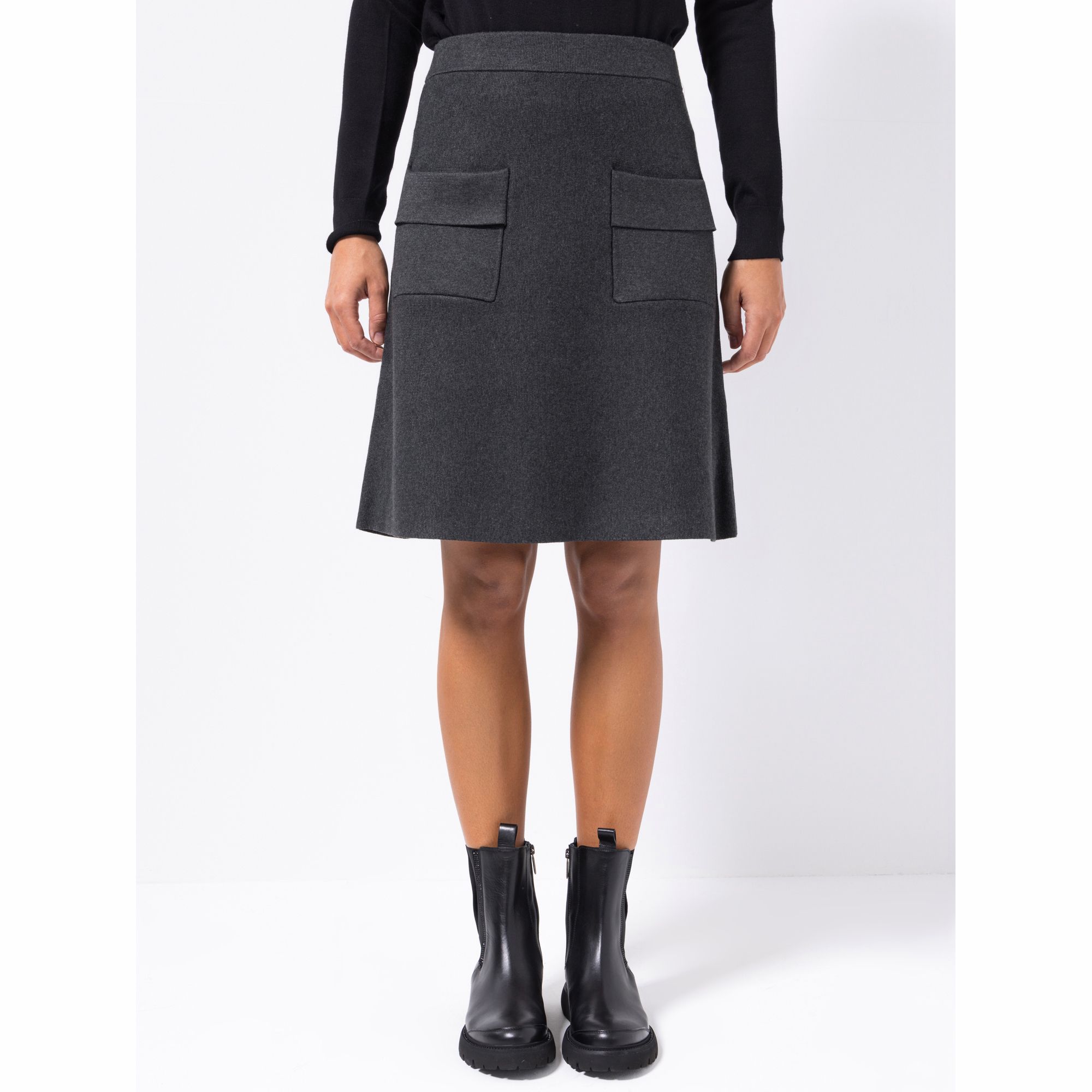 STEFFEN SCHRAUT Rock Antwerpen Rundumdehnbund aufgesetzte Taschen kurze A-Form