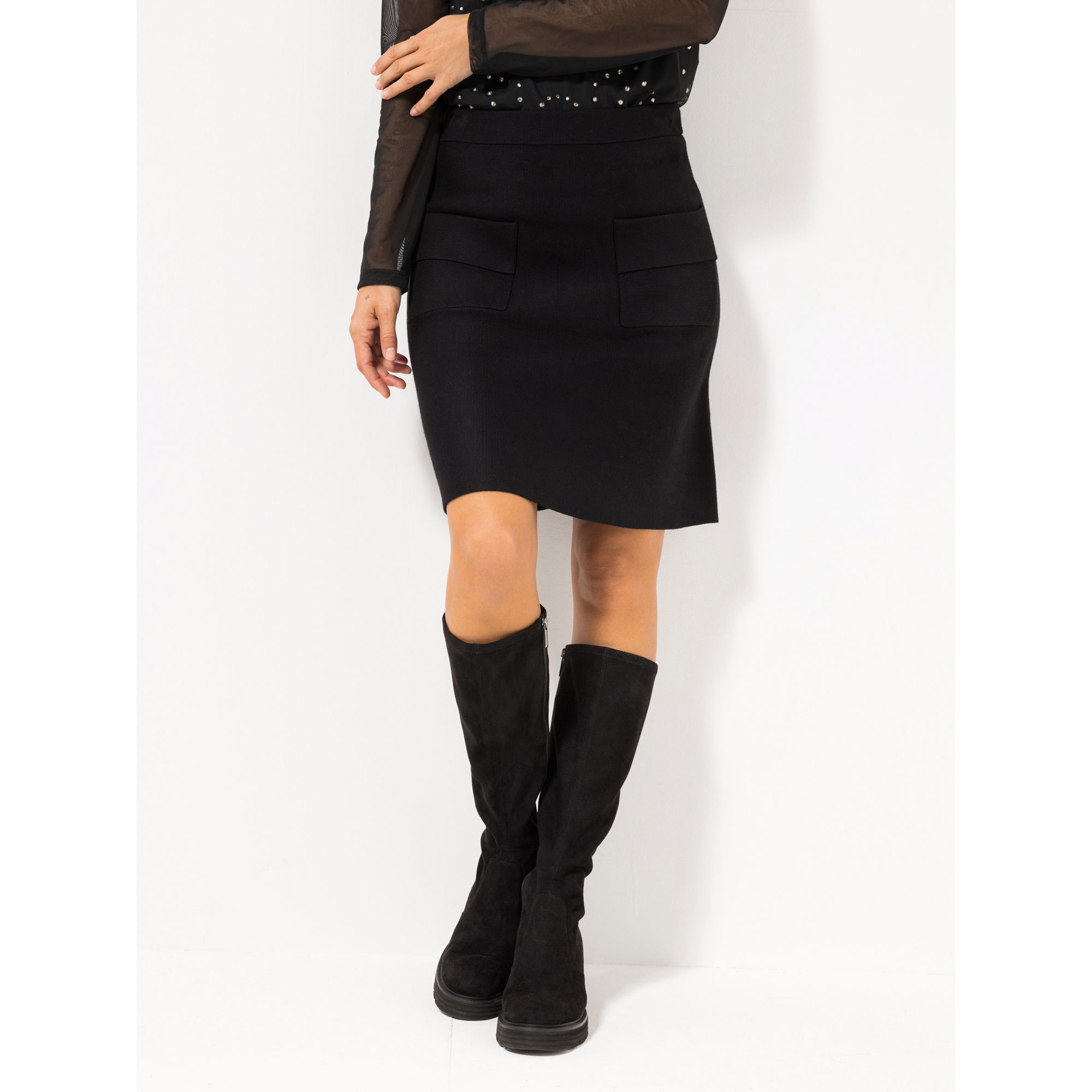 STEFFEN SCHRAUT Rock Antwerpen Rundumdehnbund aufgesetzte Taschen kurze A-Form