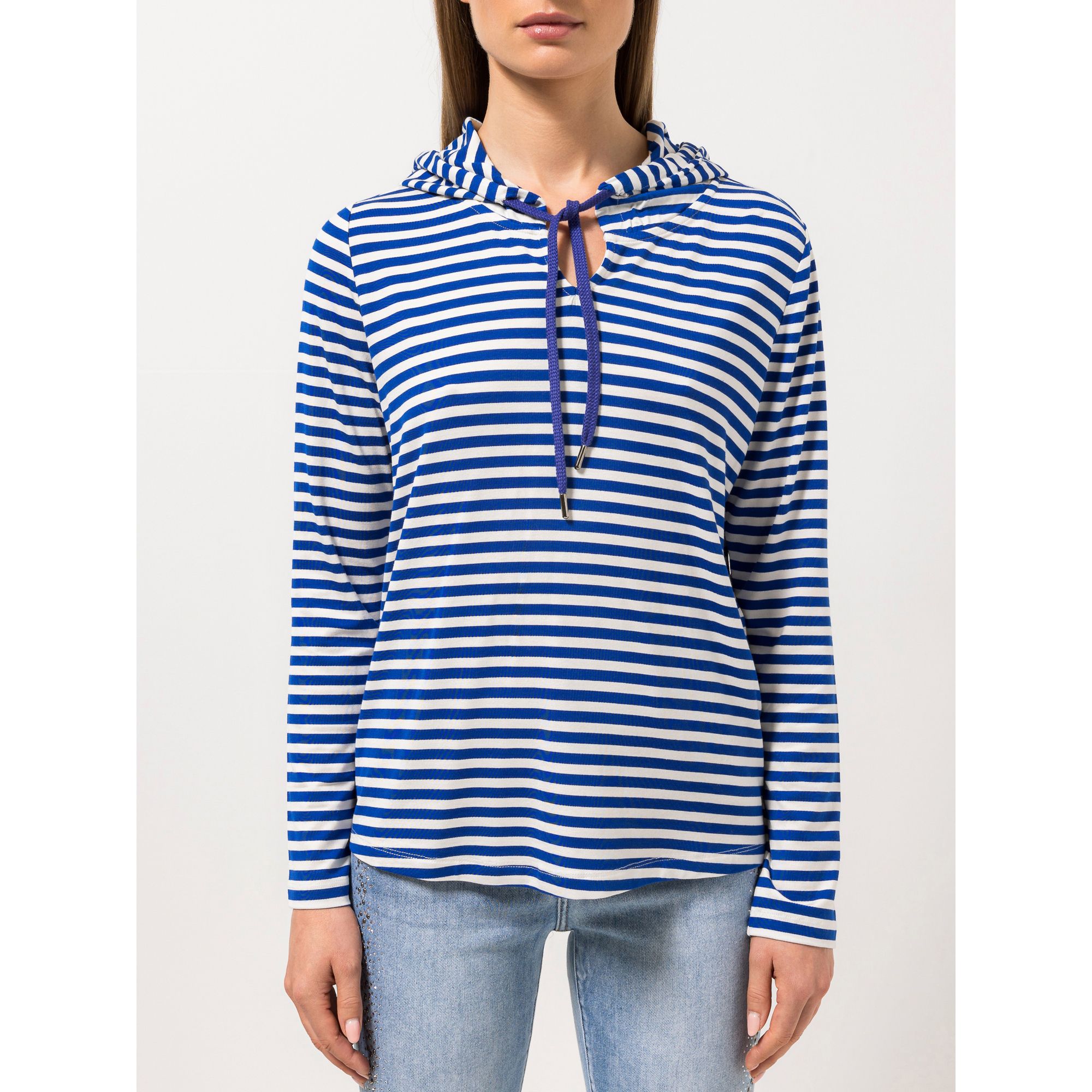 STEFFEN SCHRAUT Shirt mit Kapuze Kordelzug mit ECOVERO Viskose leger weit