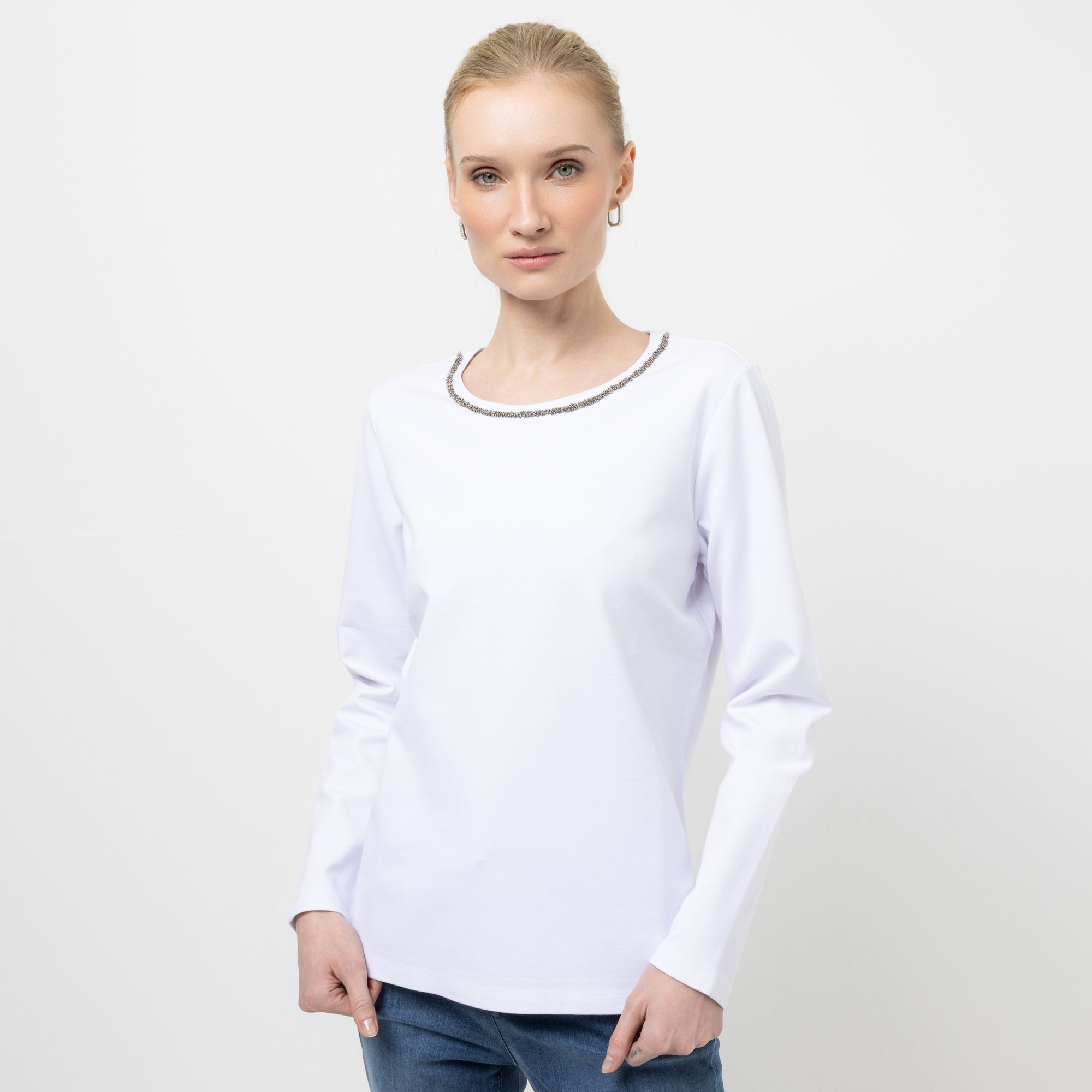 STEFFEN SCHRAUT Shirt Rundhalsausschnitt Kettendetails figurumspielend