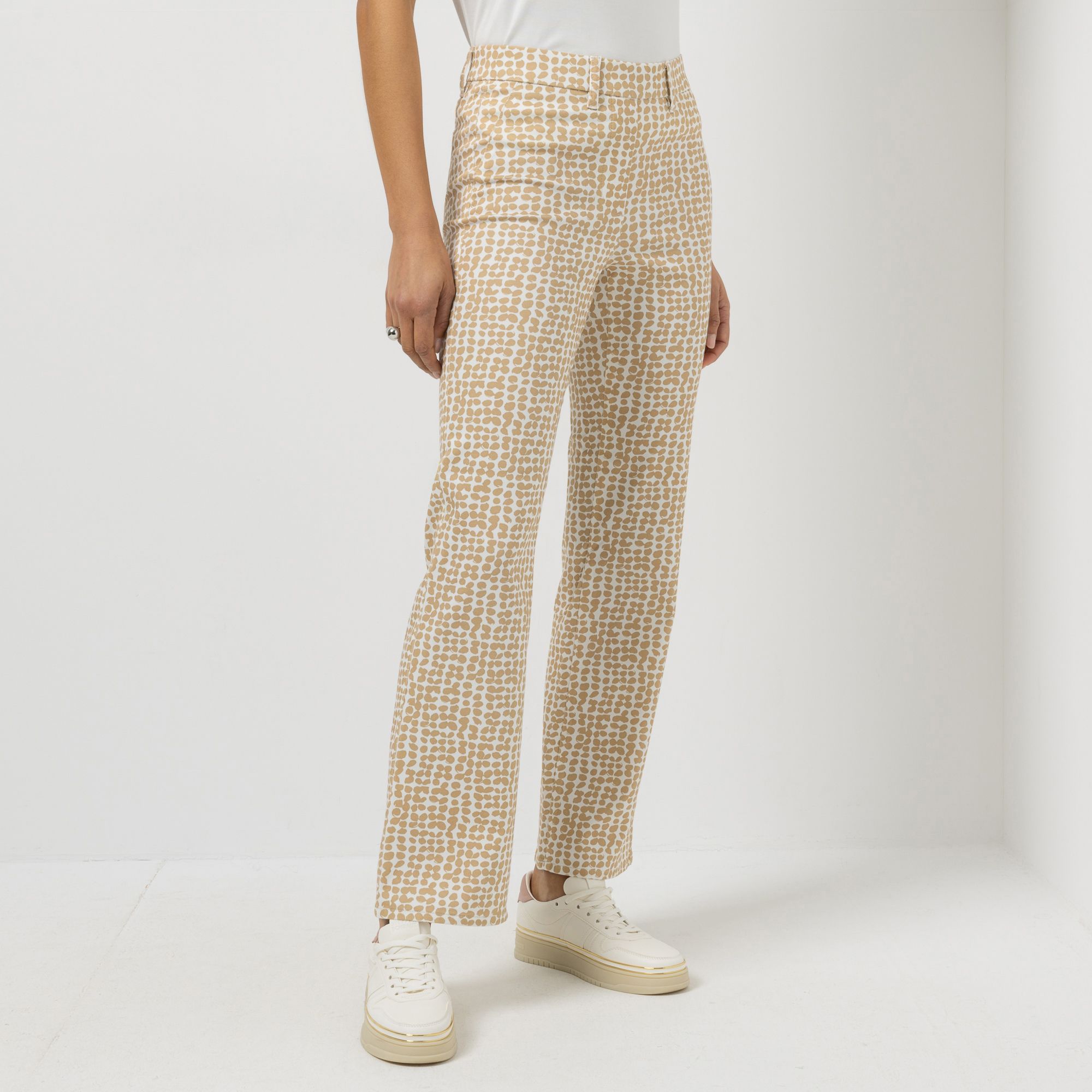 STEFFEN SCHRAUT Jeggings, lange Länge Rundumdehnbund Gürtelschlaufen gerades Bein