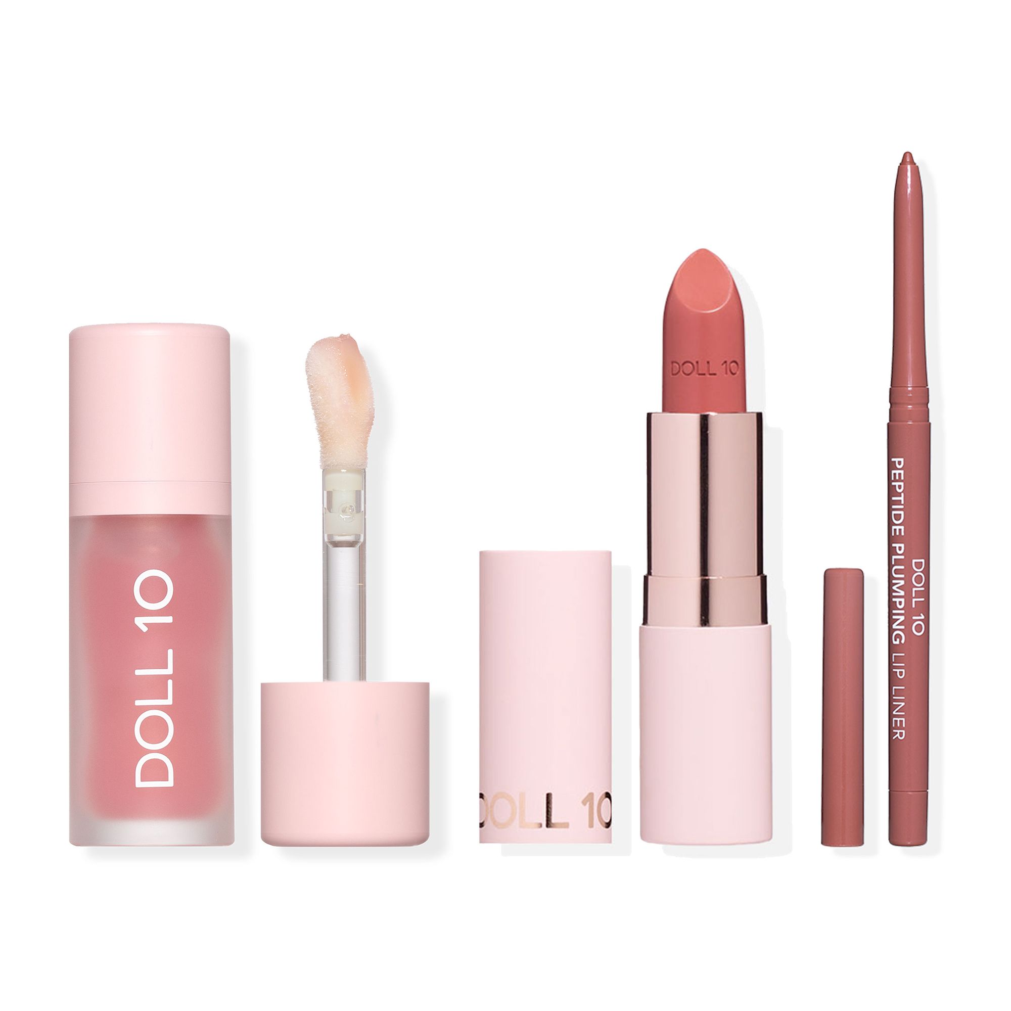 DOLL 10 BEAUTY Peptide Plump Lippenstift 3,7g Lipliner 0,35g & Lippenmaske 6,5ml