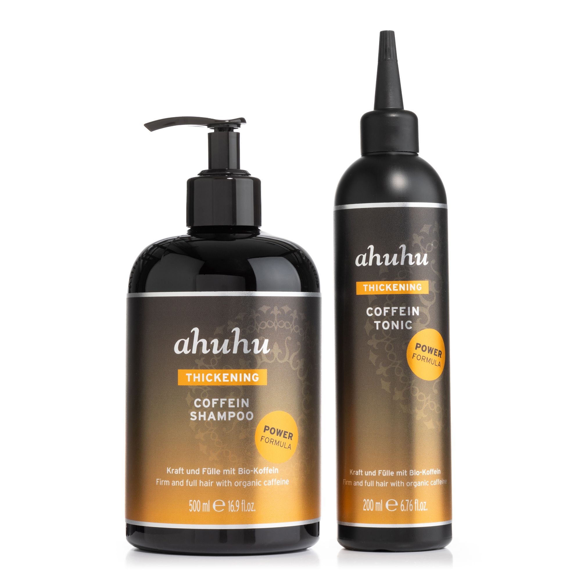 ahuhu Thickening Coffein Power Formula Shampoo 500ml, Tonic 200ml