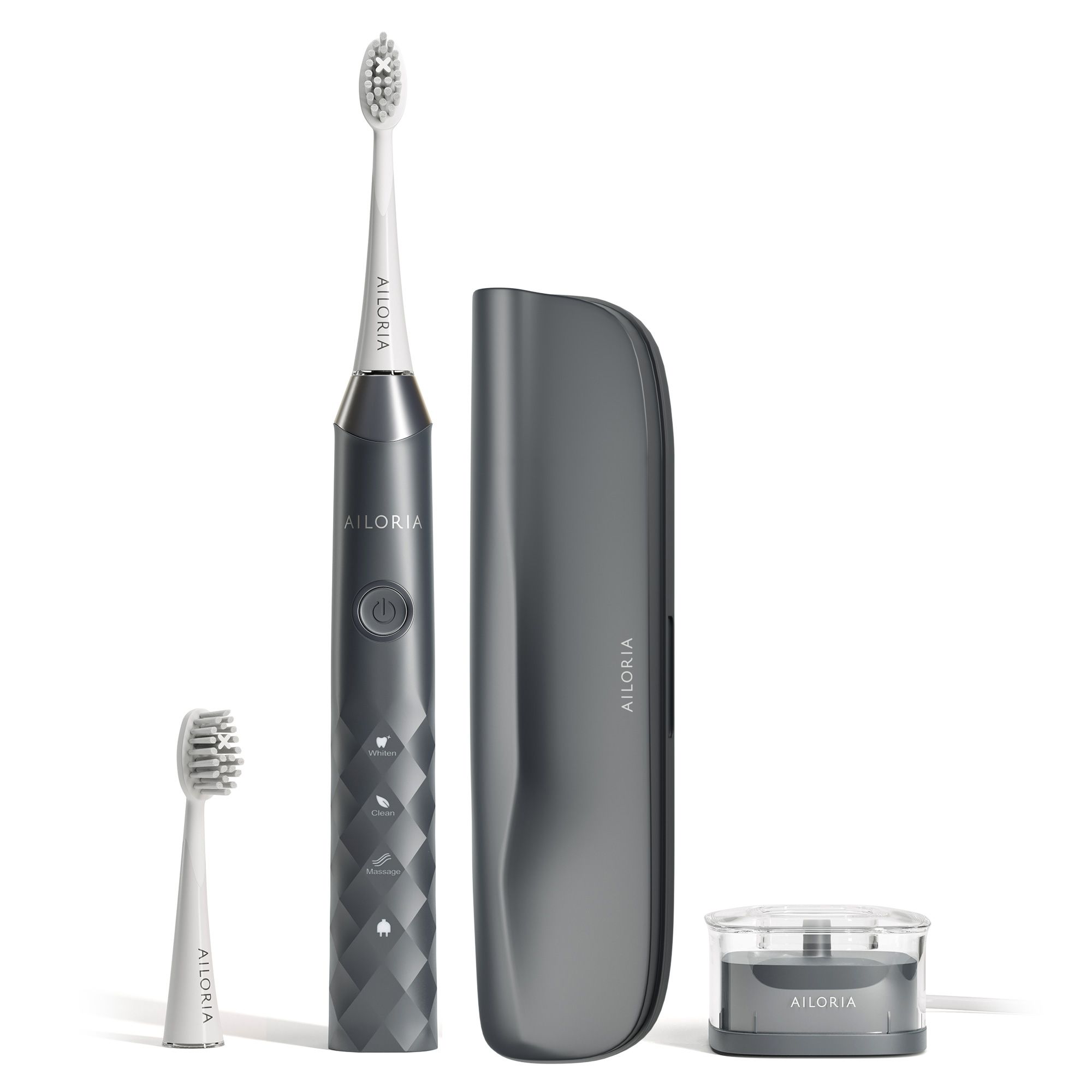AILORIA Shine Bright Schallzahnbürste inkl. 2 Bürstenköpfe & Aufbewahrungsbox
