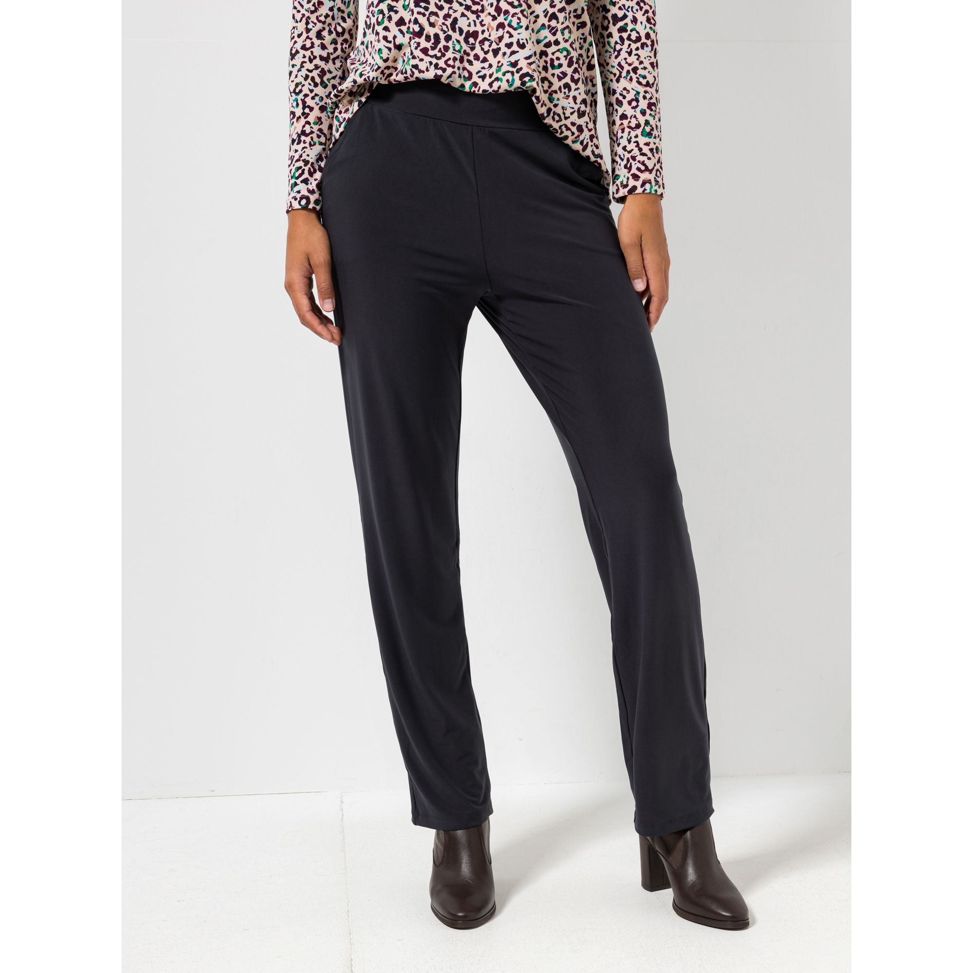 KIM & CO. Hose Kate, lange Form Deluxe Brazil Knit 2 Eingrifftaschen gerades Bein