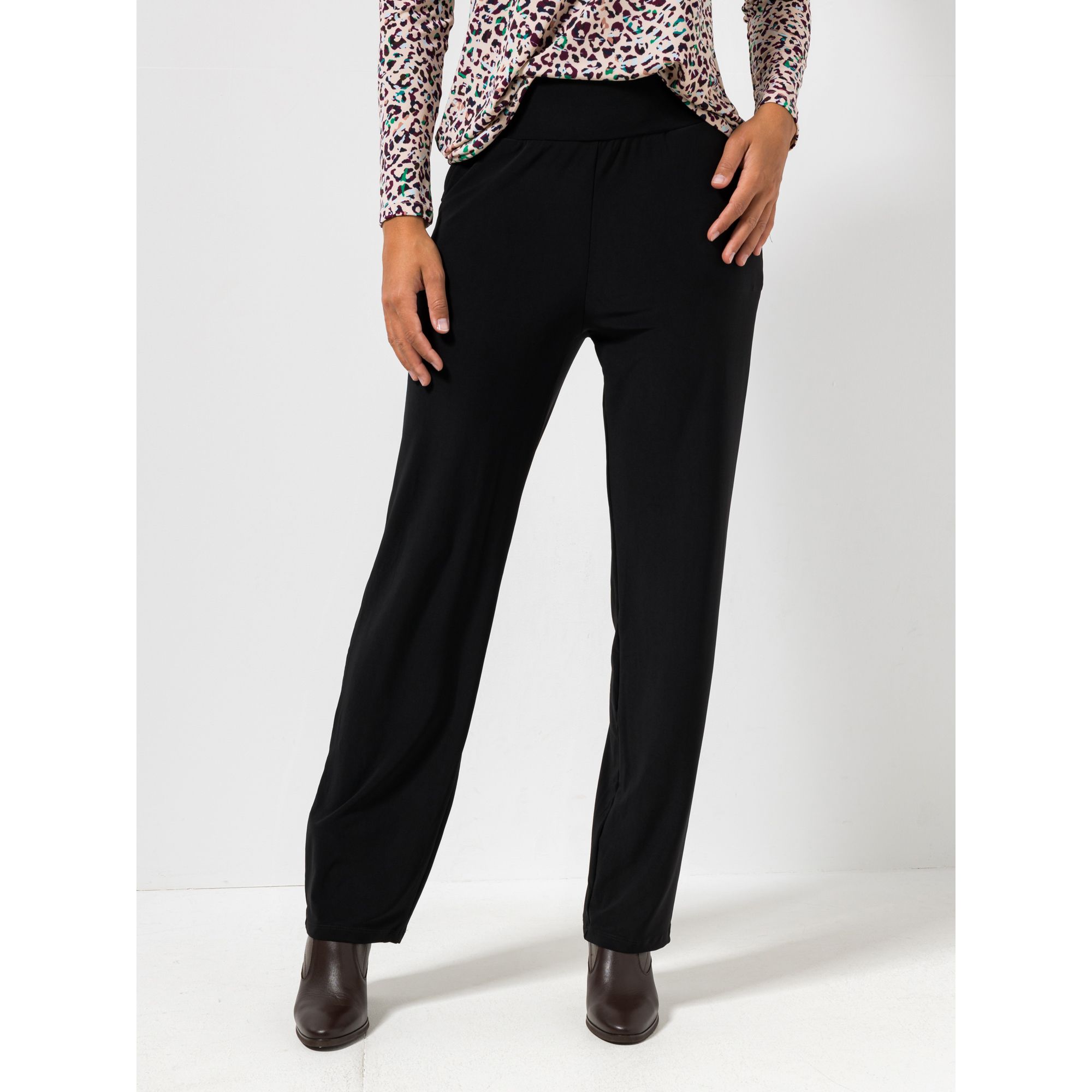 KIM & CO. Hose Kate, lange Form Deluxe Brazil Knit 2 Eingrifftaschen gerades Bein