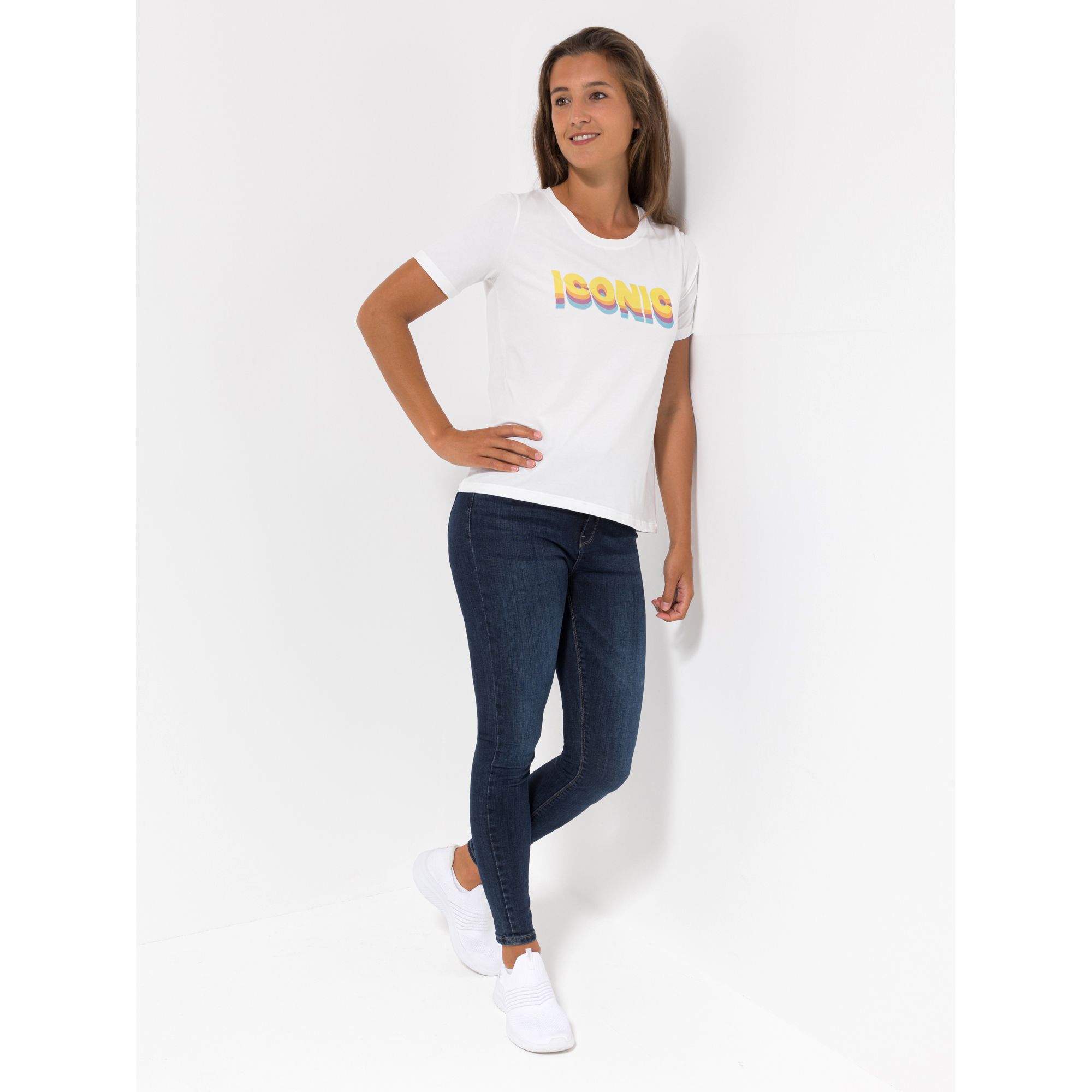 ICONIC by Marina Hoermanseder Shirt, 1/2-Arm Rundhalsausschnitt figurumspielend