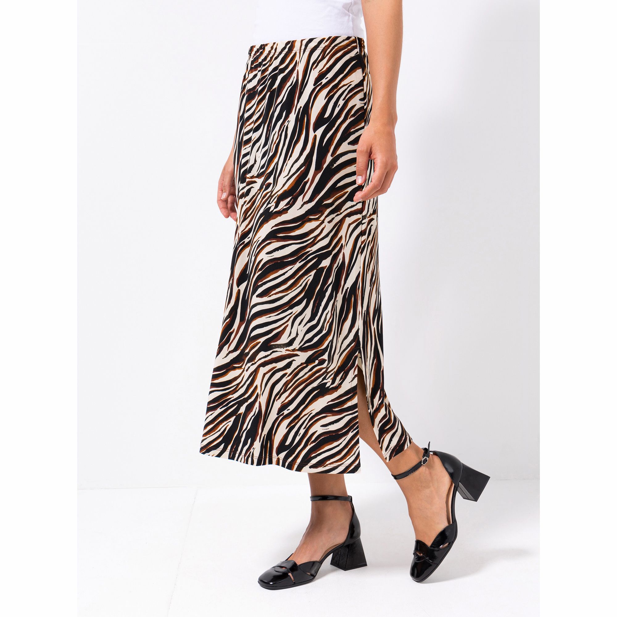 KIM & CO. Maxirock, knöchellang Brazil Knit Jersey Rundumdehnbund figurumspielend