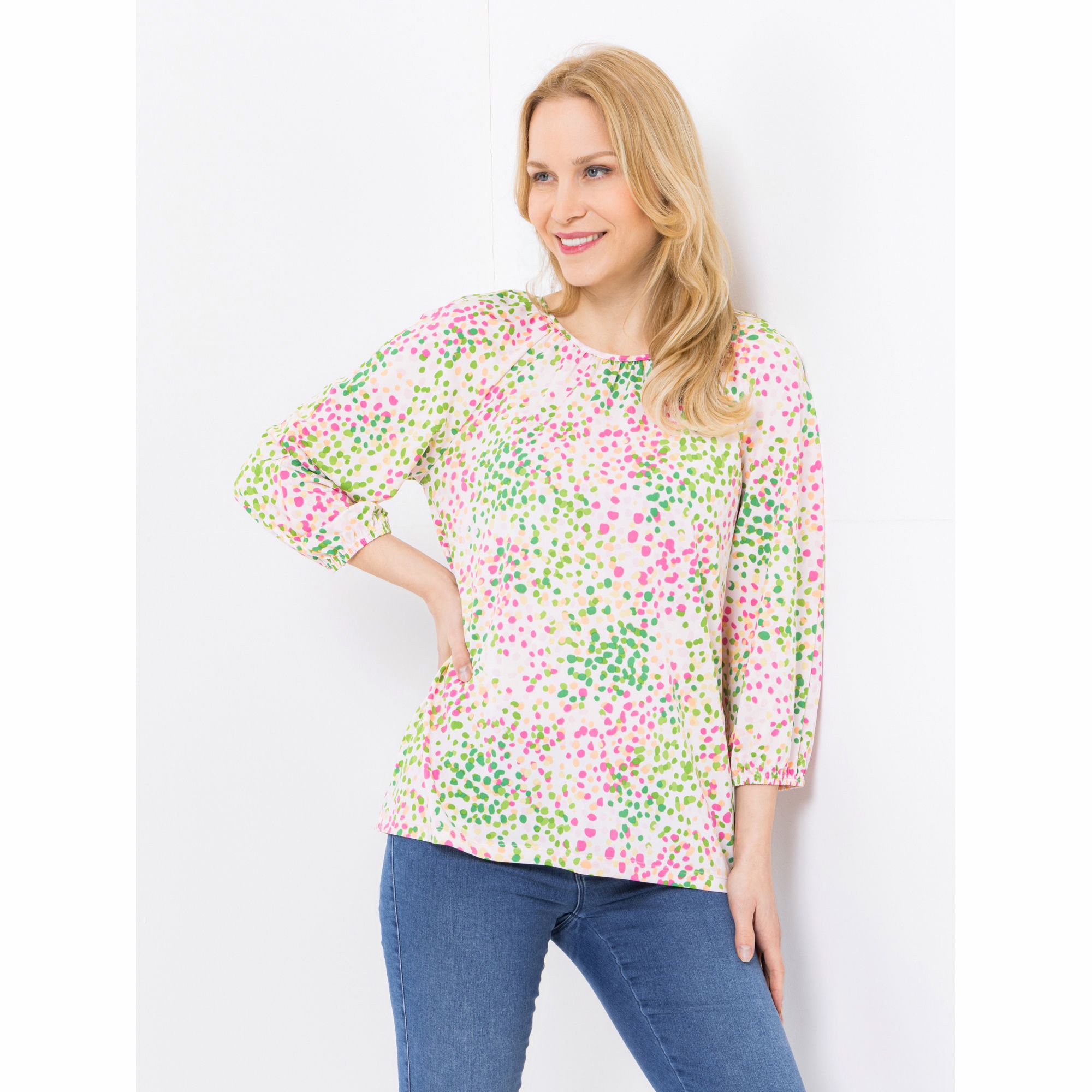 KIM & CO. Shirt, 3/4-Arm Brazil Knit Jersey Raglan-Ärmel figurumspielend