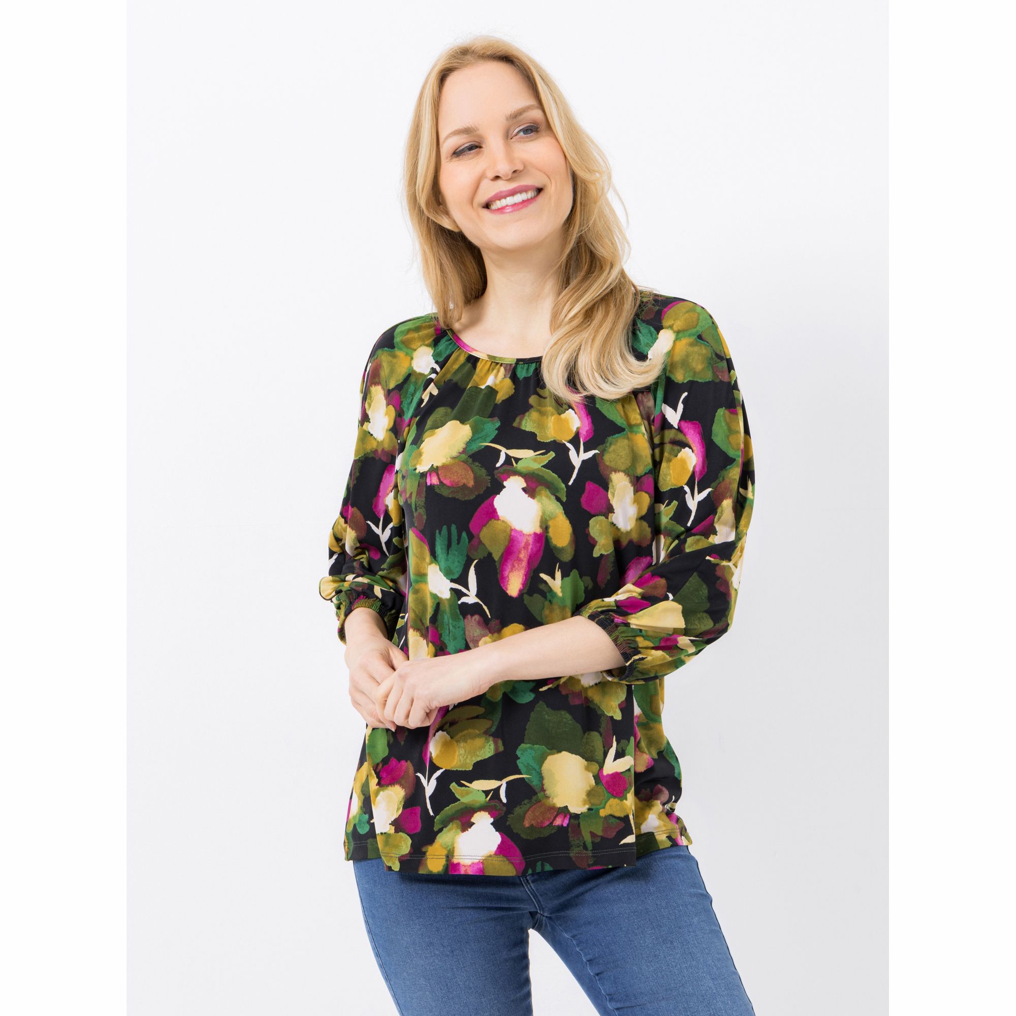 KIM & CO. Shirt, 3/4-Arm Brazil Knit Jersey Raglan-Ärmel figurumspielend