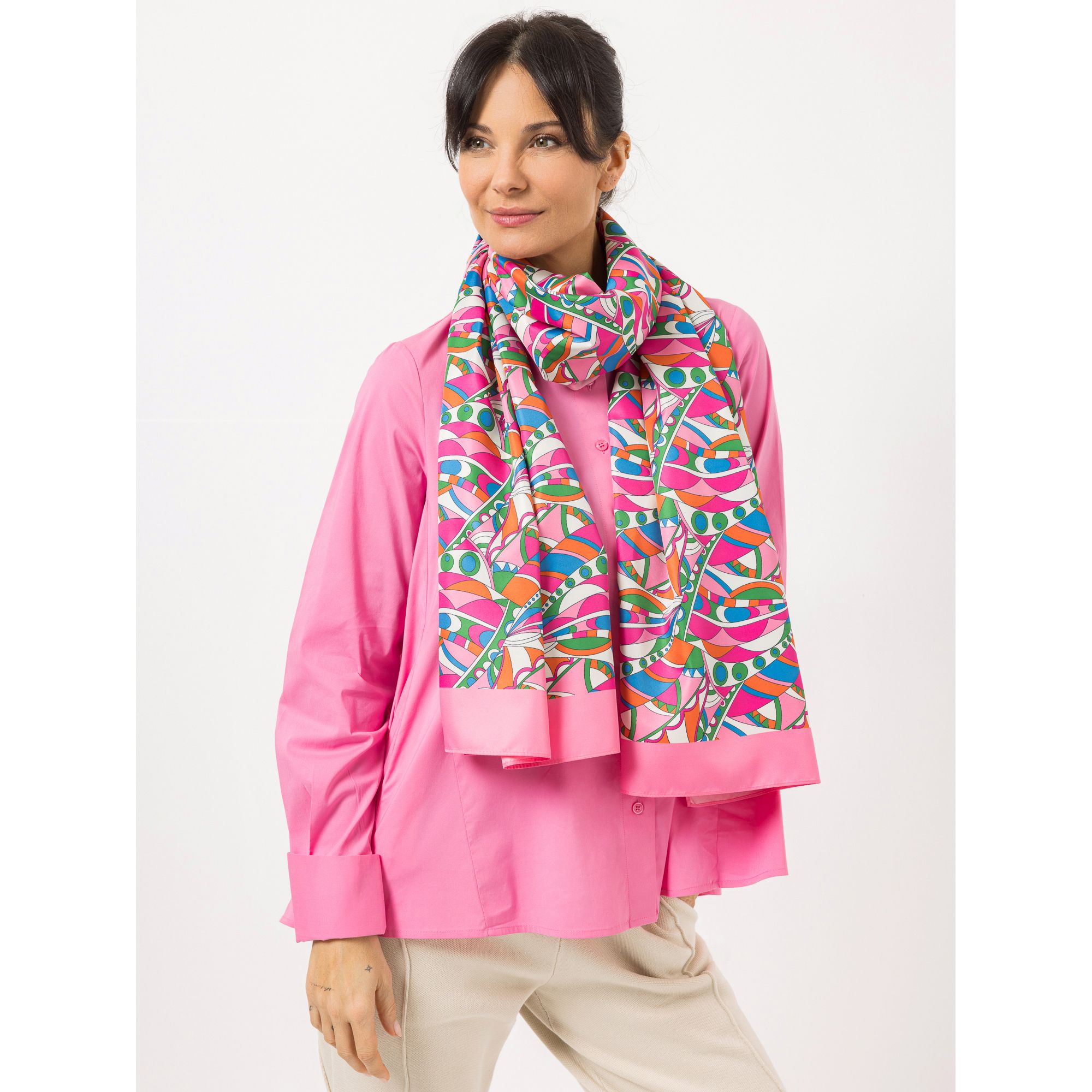 STEFFEN SCHRAUT Schal Caracas Twill-Stoff Allover-Druck ca. 190x190 cm