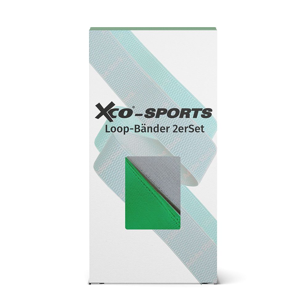 XCO® SPORTS Widerstandsbänder 2 Stärken für Muskelaufbau & Krafttraining