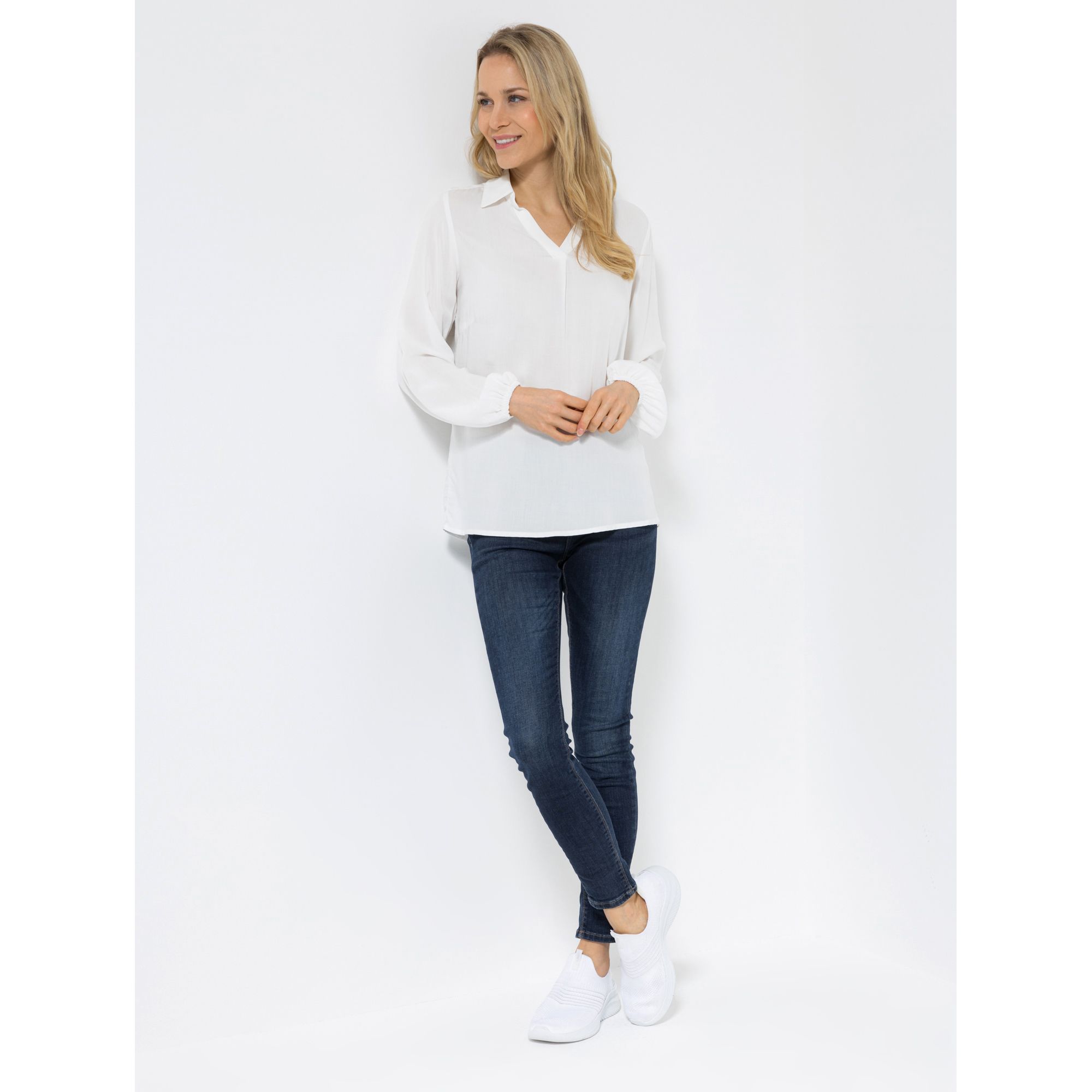 STUDIO UNIQUE® Bluse aus ECOVERO™ Viskose leger weit