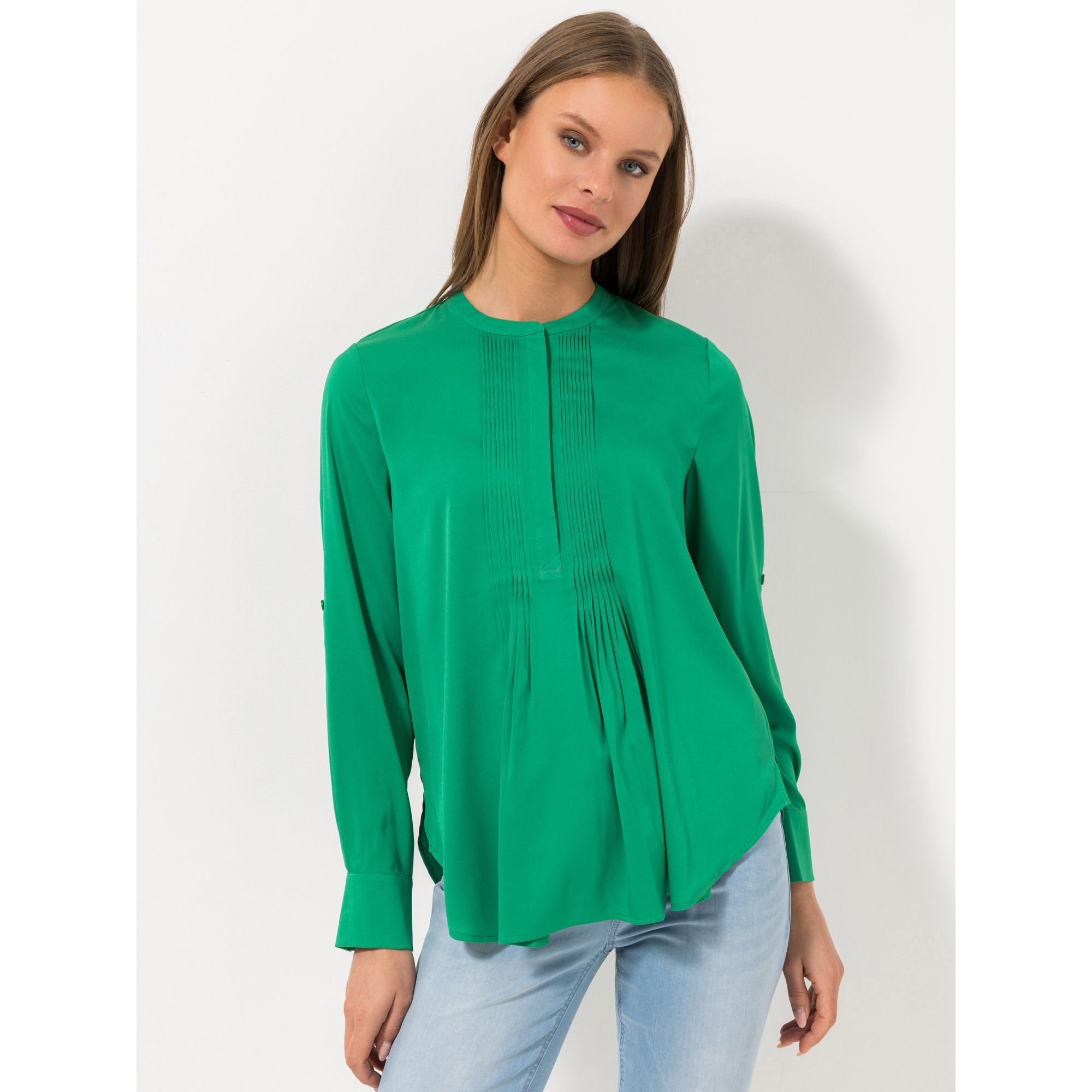 STEFFEN SCHRAUT Bluse, 1/1-Arm Ärmelriegel verdeckte Knopfleiste figurumspielend