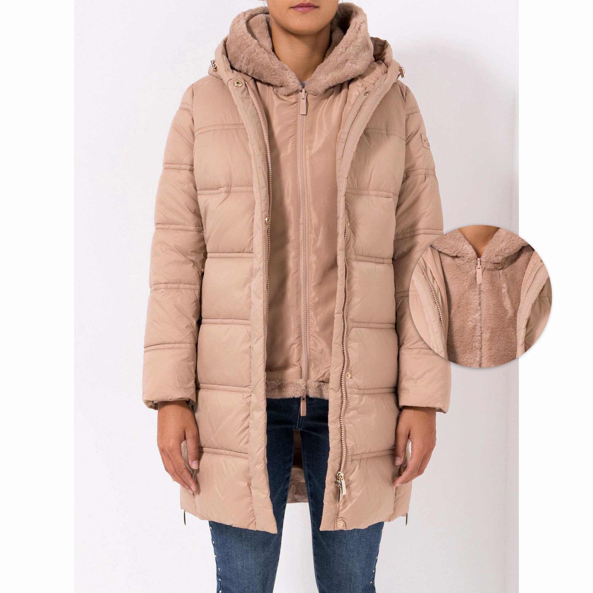 STEFFEN SCHRAUT Outdoormantel mit Webpelz-Weste Down Touch figurumspielend