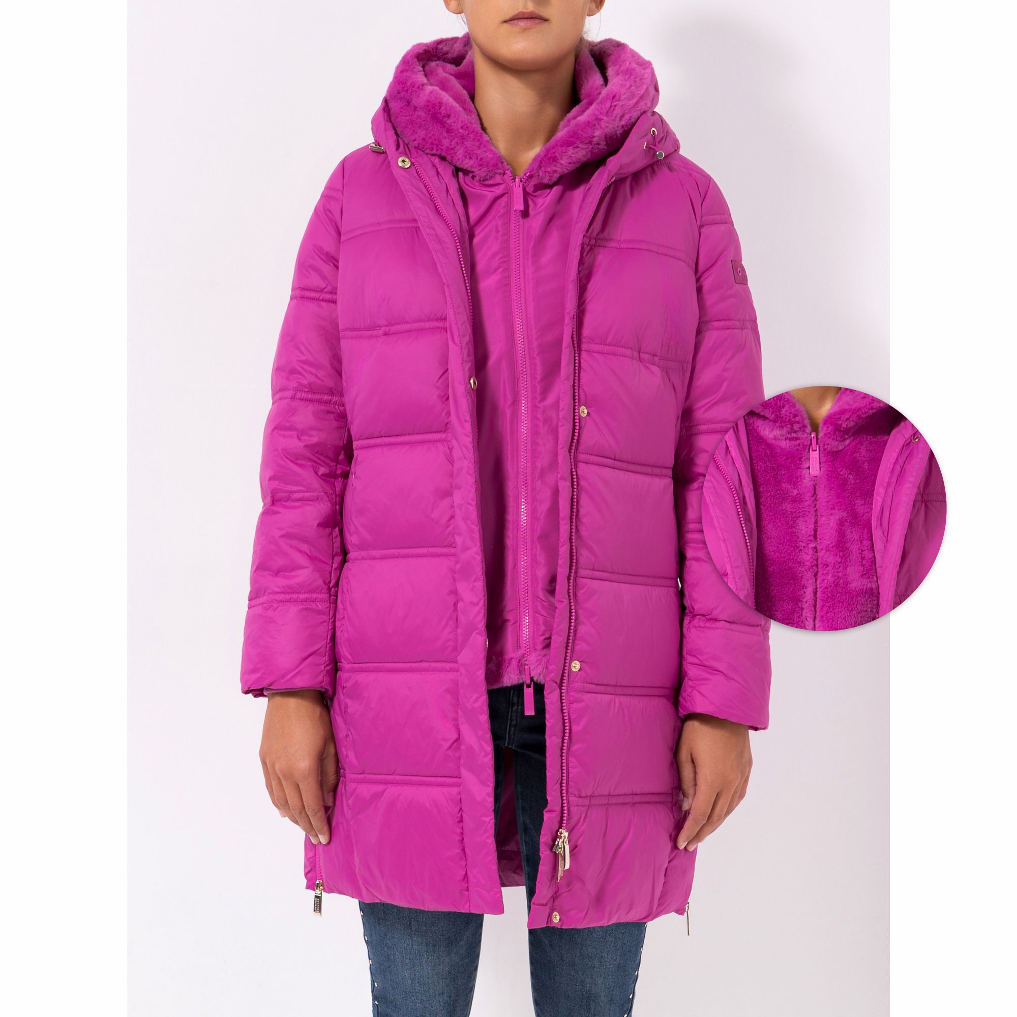 STEFFEN SCHRAUT Outdoormantel mit Webpelz-Weste Down Touch figurumspielend