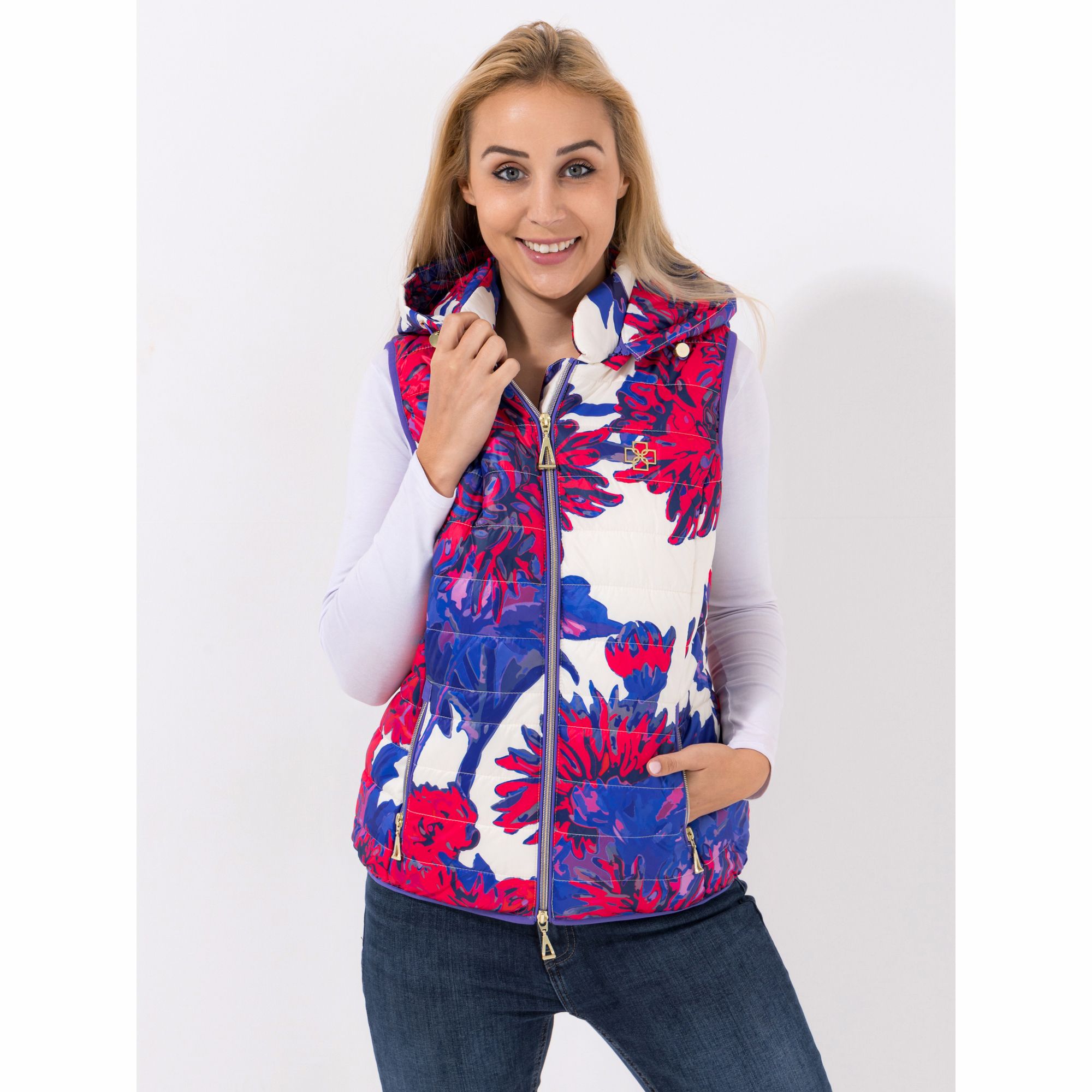 DAWID by Dawid Tomaszewski Steppweste, Taschen abnehmbare Kapuze figurumspielend