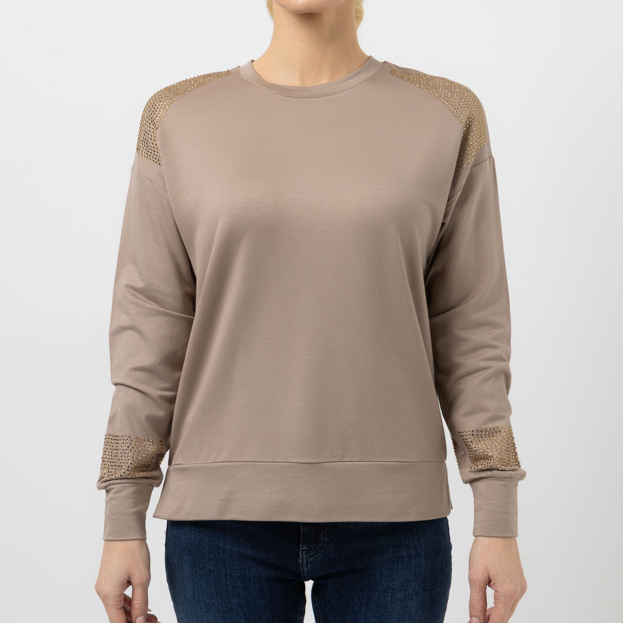 STEFFEN SCHRAUT Shirt Rundhalsausschnitt Ziersteine leger weit