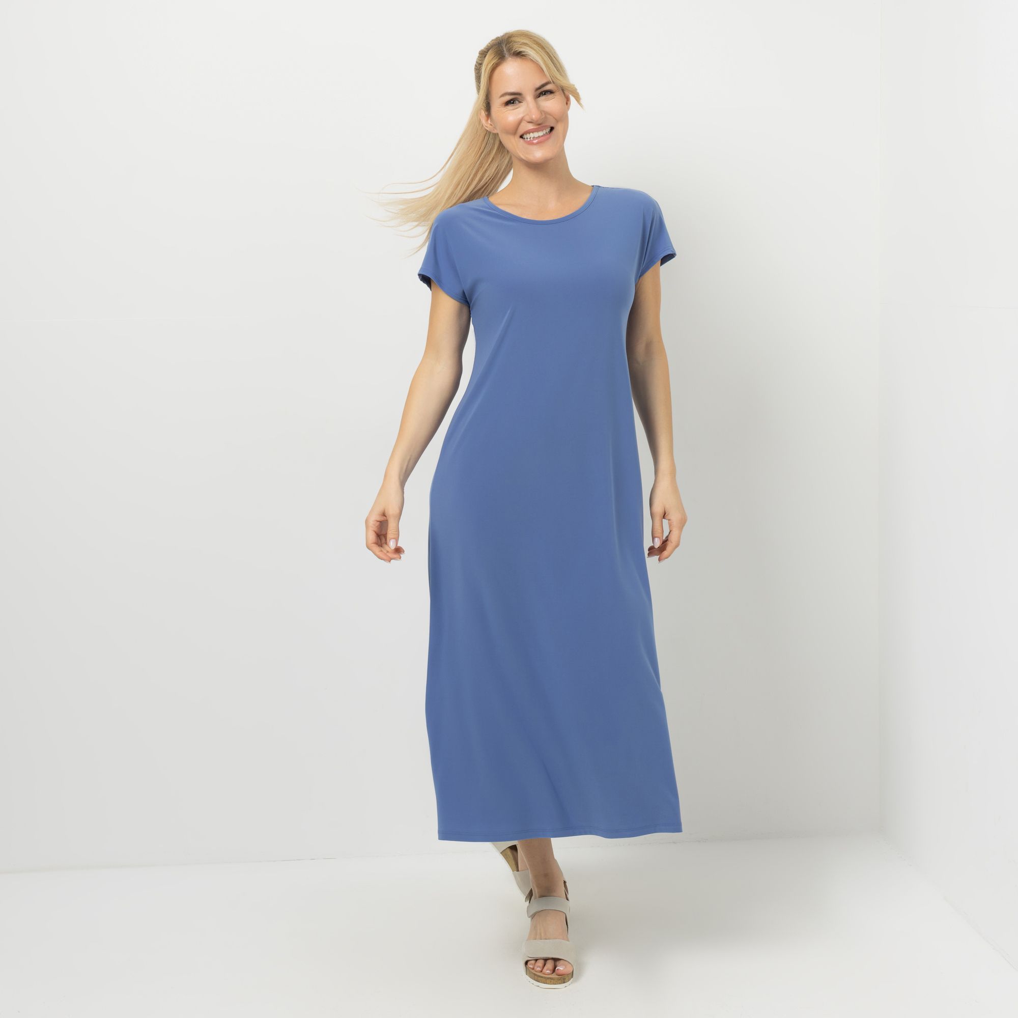 KIM & CO. Maxikleid Brazil Knit Jersey Rundhalsausschnitt figurumspielend