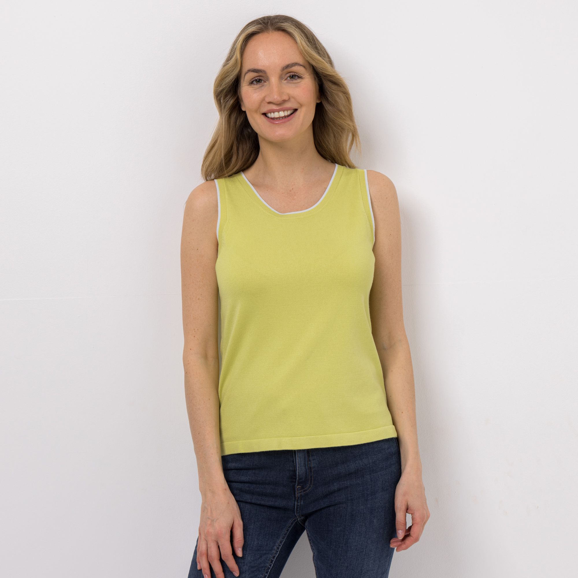 DAWID by Dawid Tomaszewski Stricktop, Feinstrick Kontrastblende figurumspielend