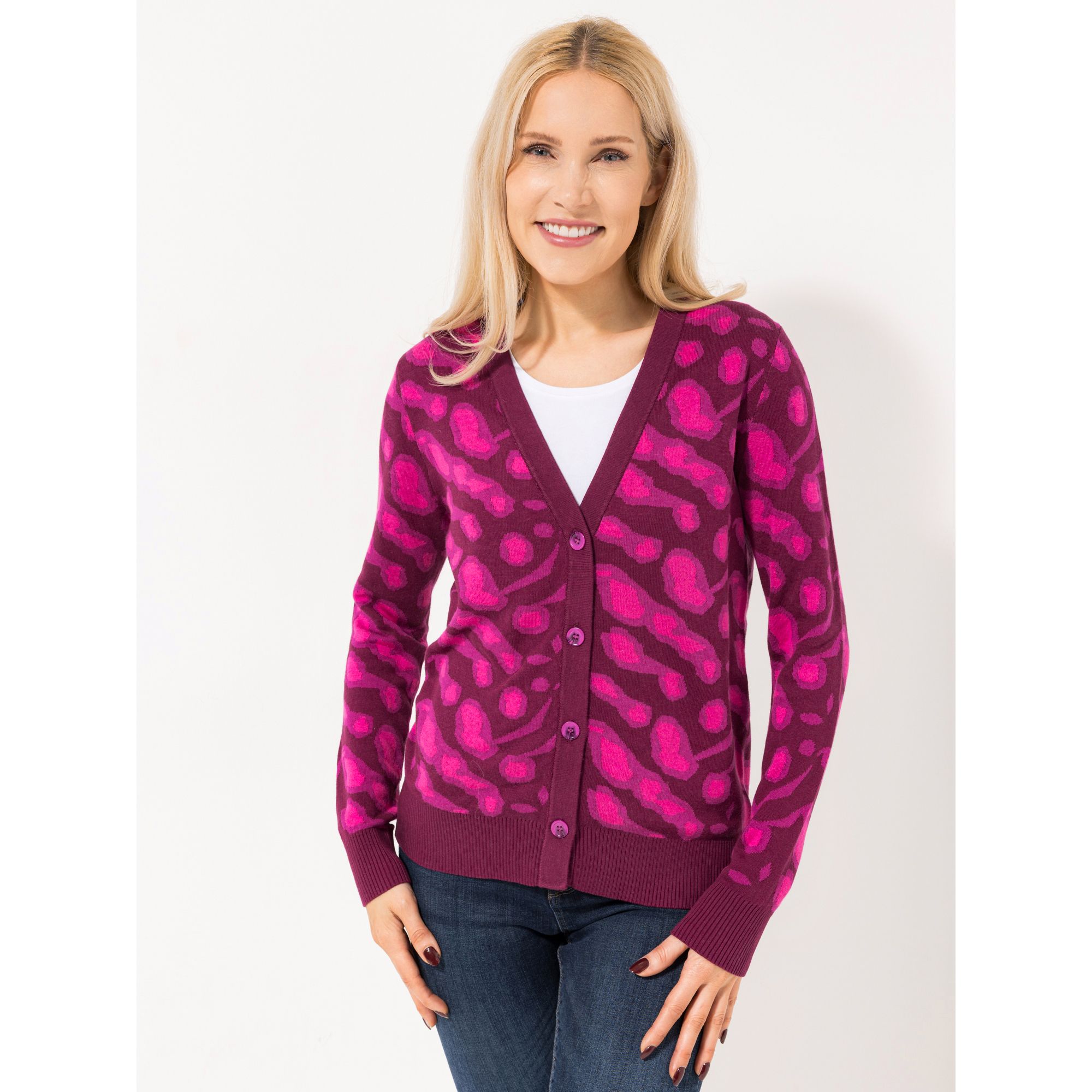 DAWID by Dawid Tomaszewski Cardigan, 1/1 Arm Leo Jacquardmuster figurumspielend