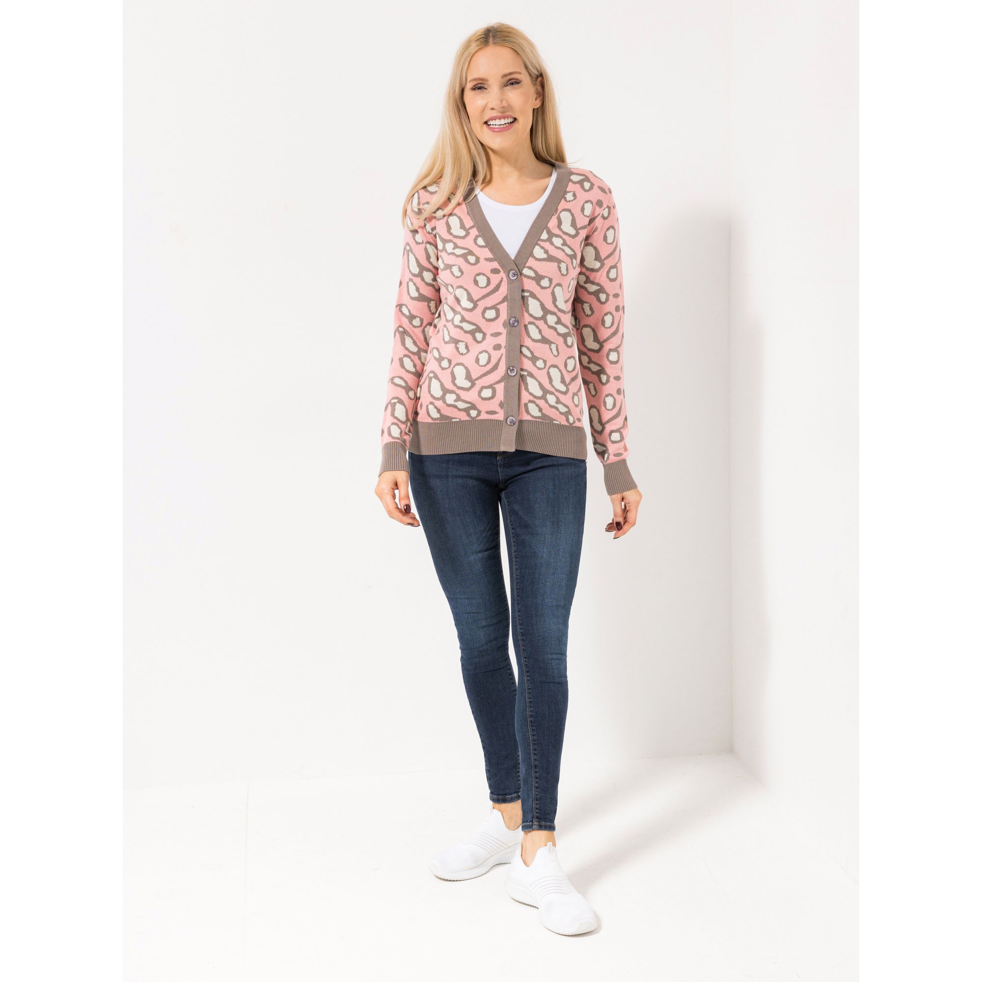 DAWID by Dawid Tomaszewski Cardigan, 1/1 Arm Leo Jacquardmuster figurumspielend