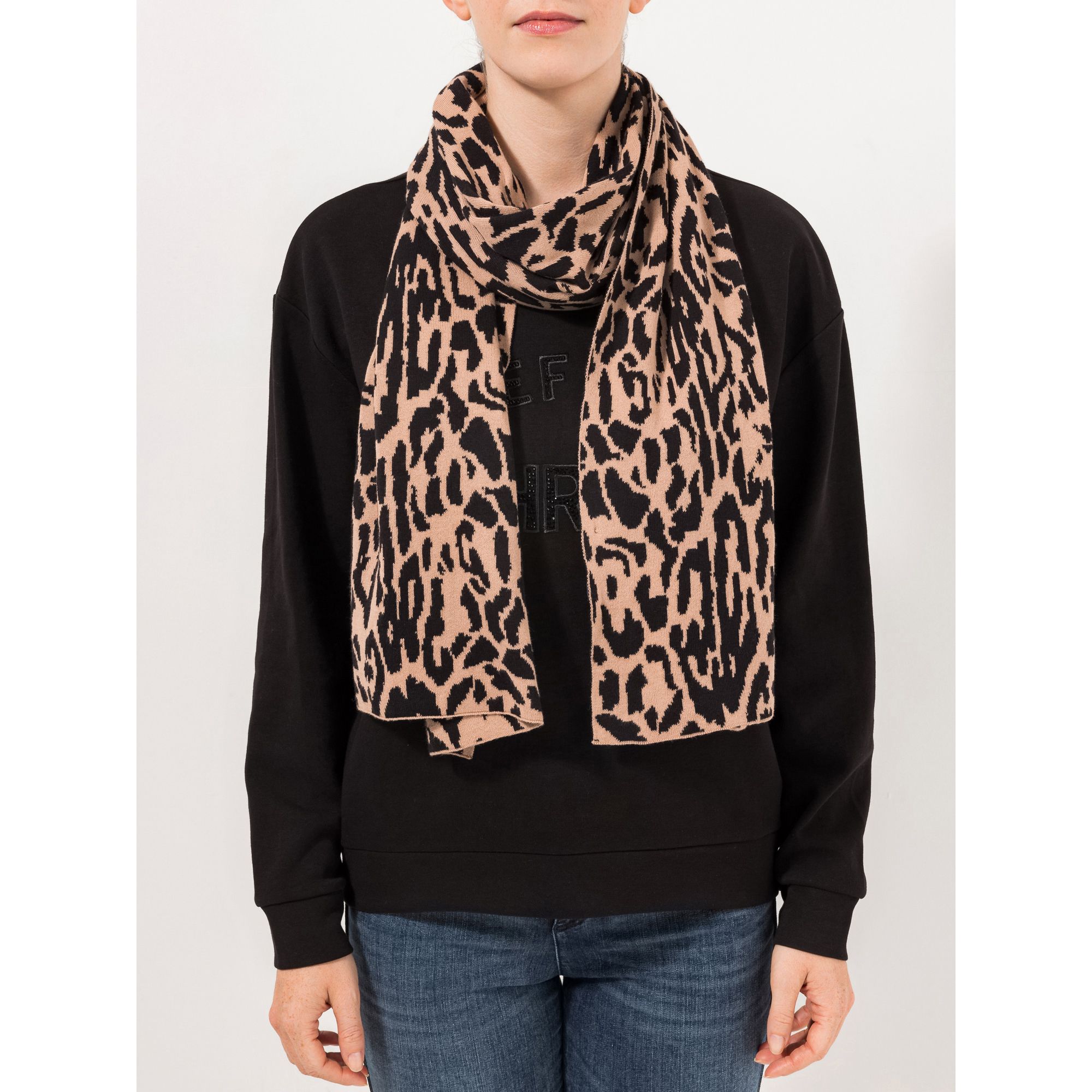 STEFFEN SCHRAUT Schal Leo-Muster ca.180x38cm Jaquard-Strick