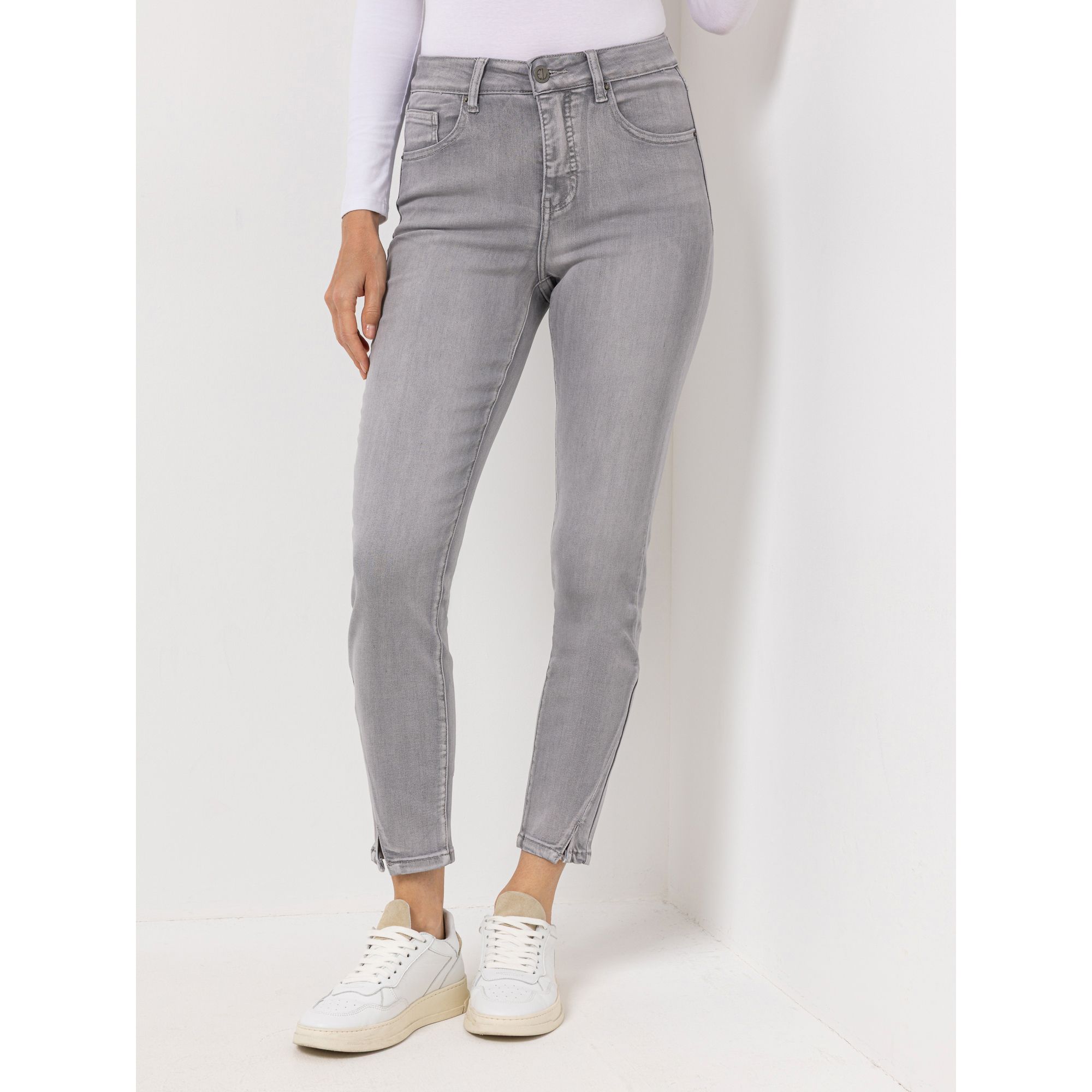 EVA LUTZ Jeanshose knöchellang 5-Pocket-Style schmales Bein