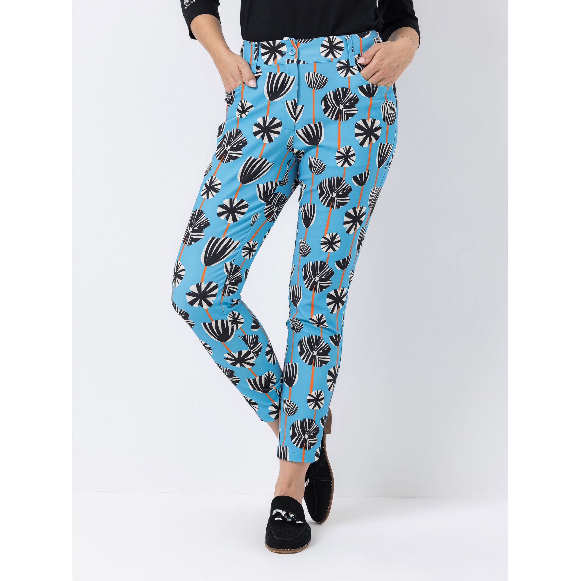 KILIAN KERNER SENSES Hose, knöchellang Teildehnbund Gesäßtaschen schmales Bein