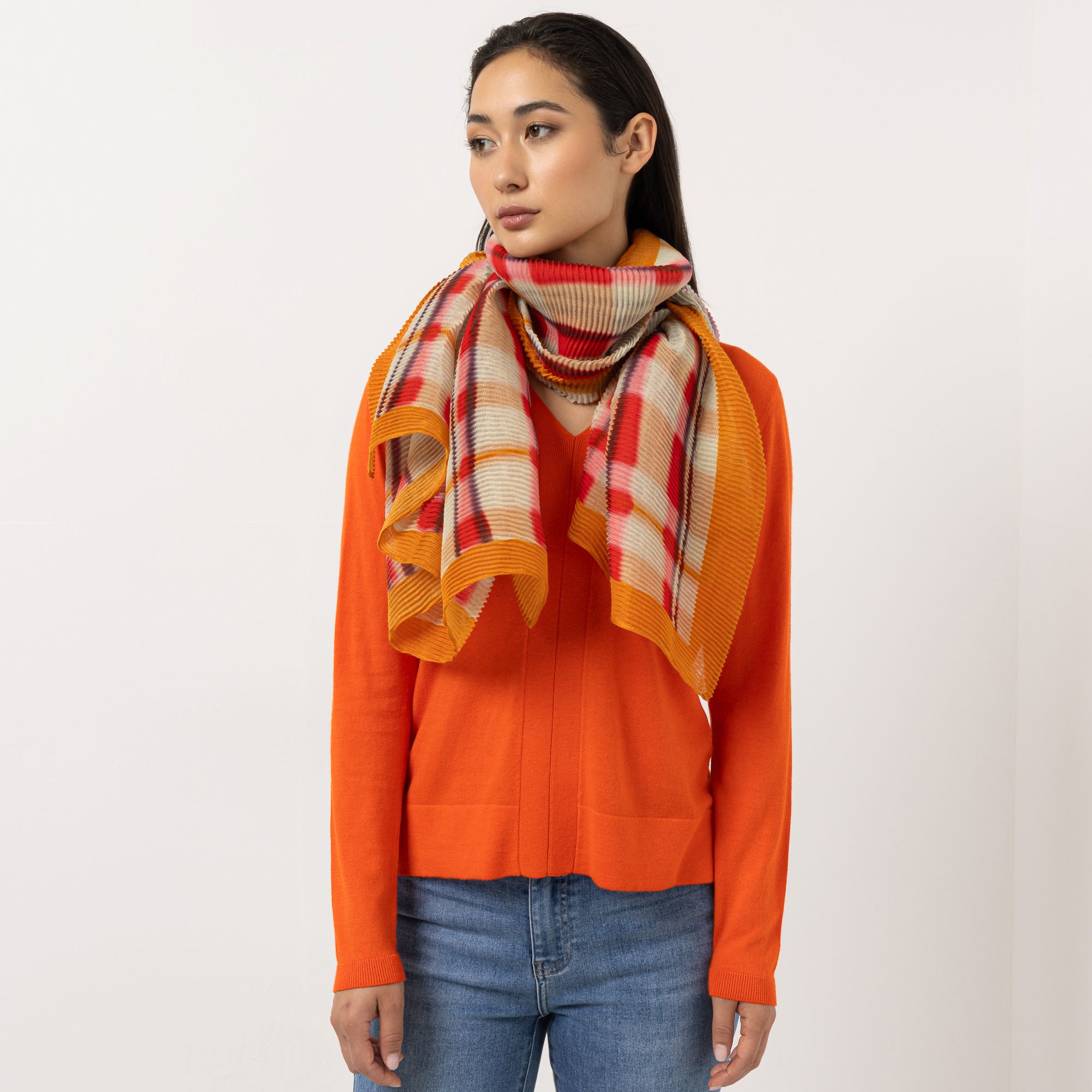 STEFFEN SCHRAUT Tuch Plissee-Stoff Allover-Druck ca. 90x125cm