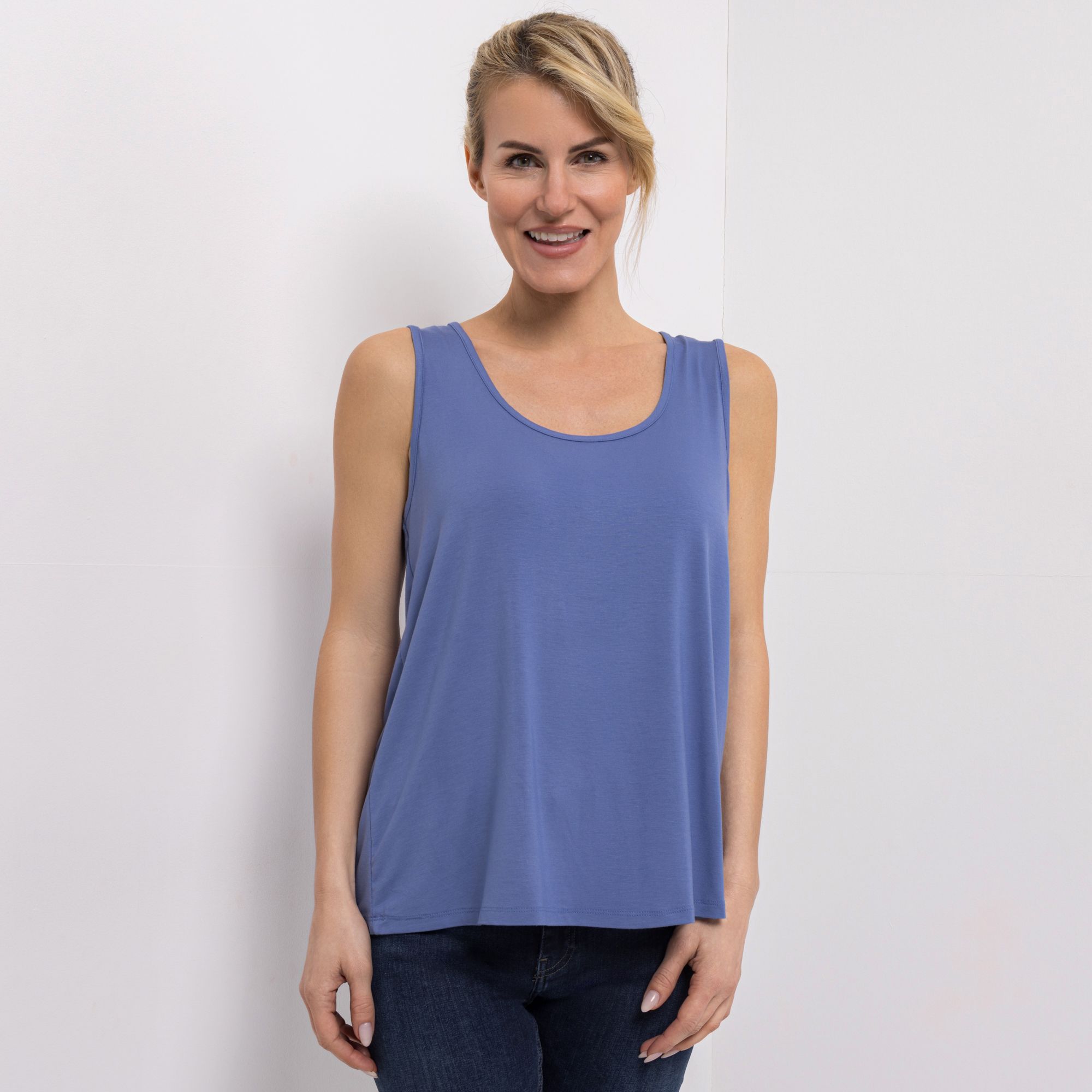 KIM & CO. Top Viskose-Jersey Rundhalsausschnitt figurumspielend