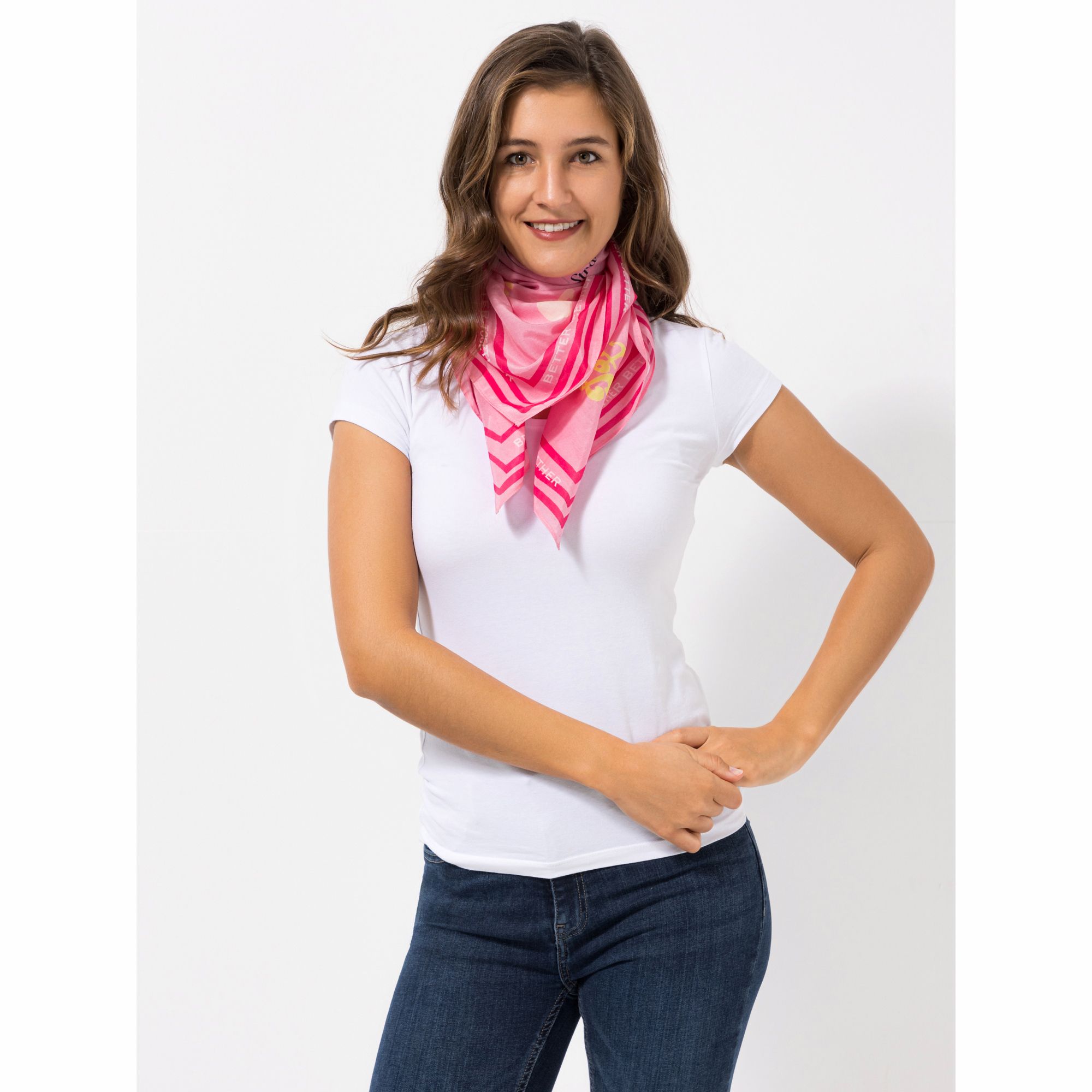 STRANDFEIN Tuch Love-Glam-Druck seidiger Griff ca. 80x80cm