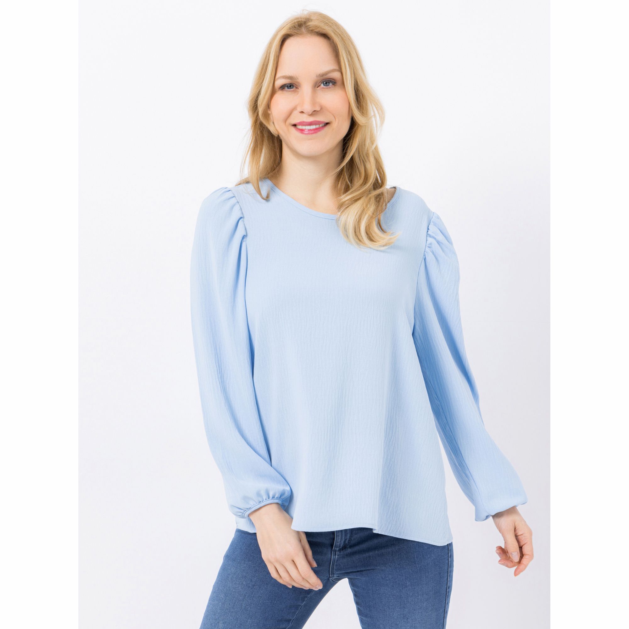 KIM & CO. Bluse Struktur-Popeline leicht elastisch figurumspielend