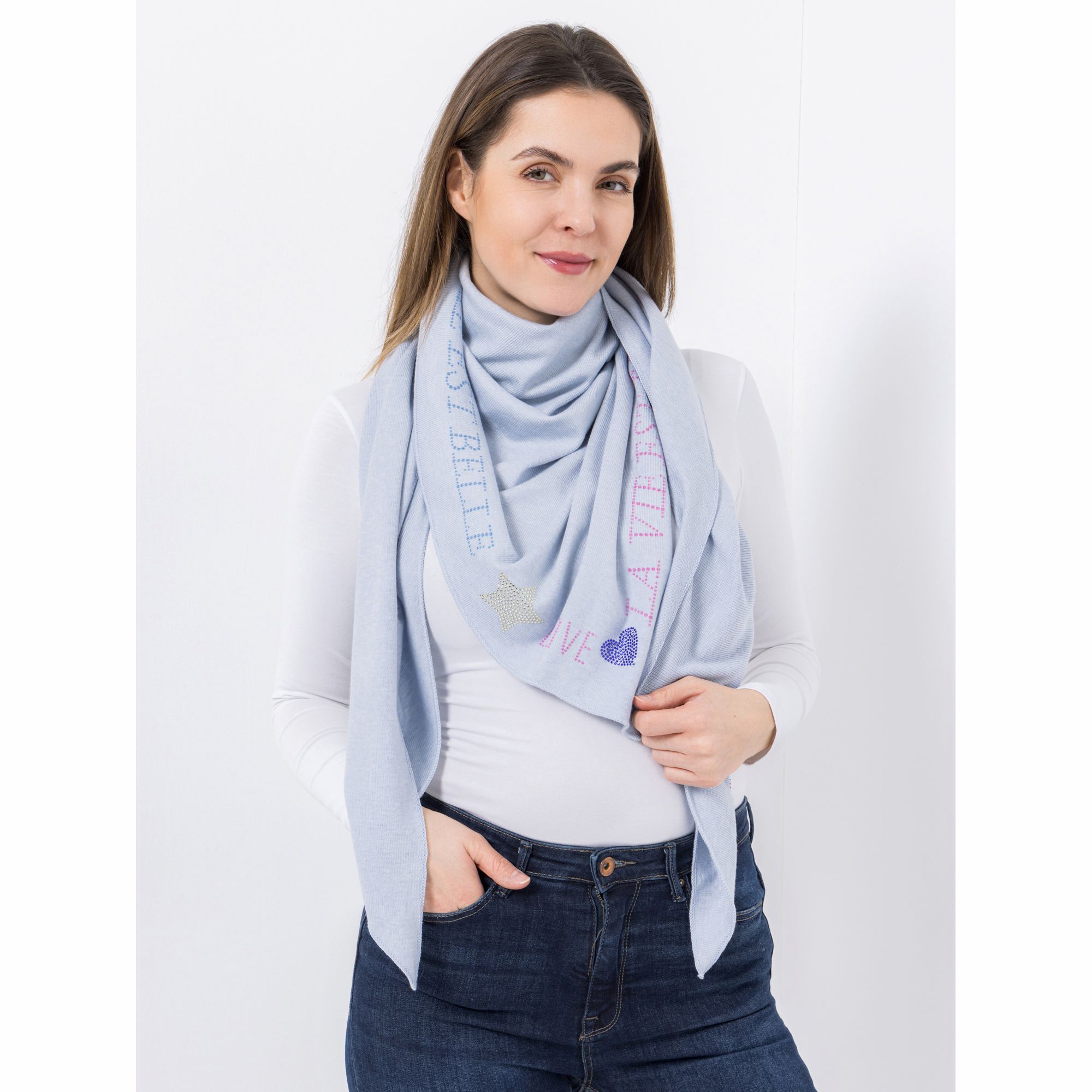 DINE 'N' DANCE Dreieickstuch Druckmotive Strassmotive ca. 200x94cm