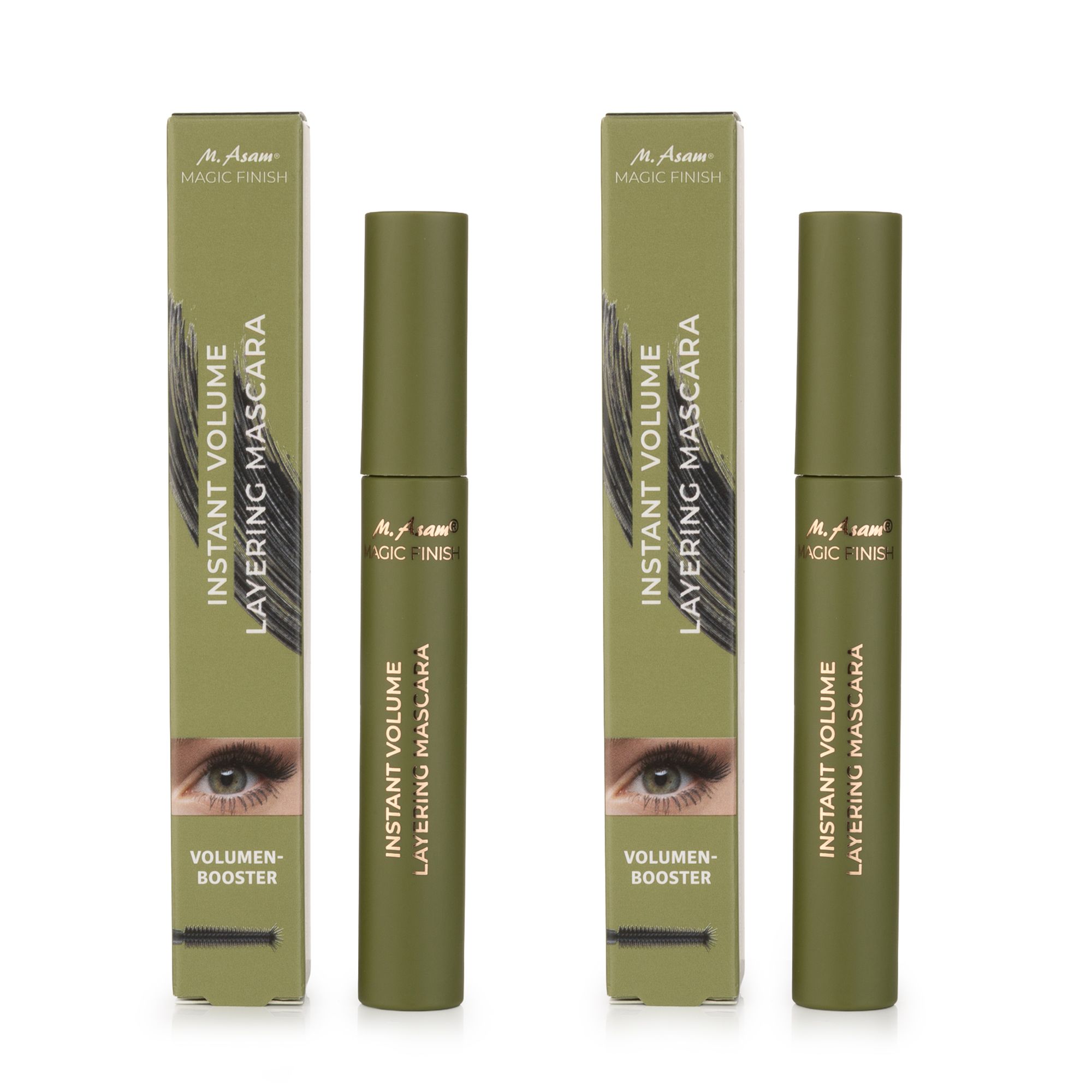 M.ASAM® Magic Finish Instant Volume Layering Mascara Schwarz Duo 2x 10ml