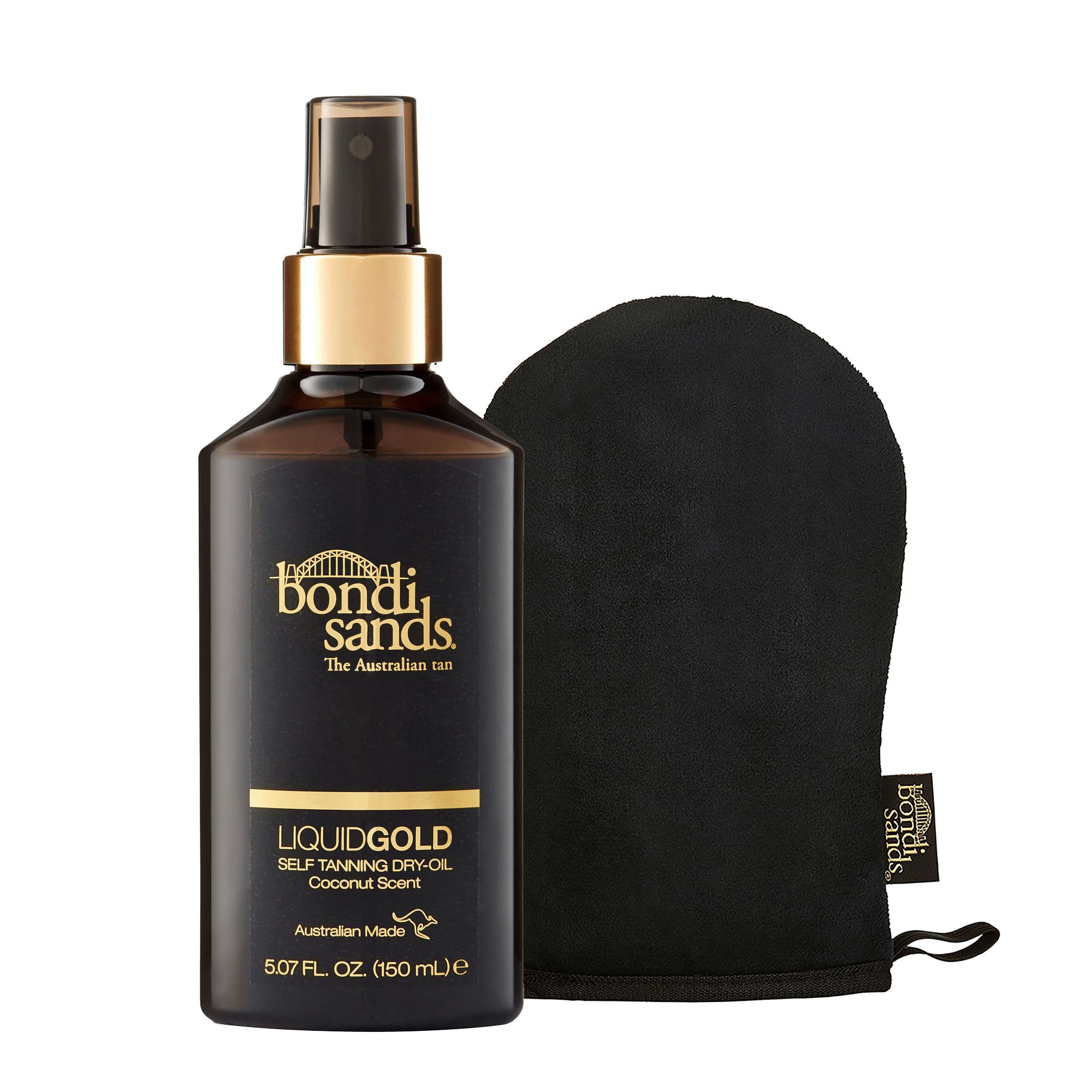 Bondi Sands Selbstbräuner Öl Liquid Gold 150ml mit Handschuh