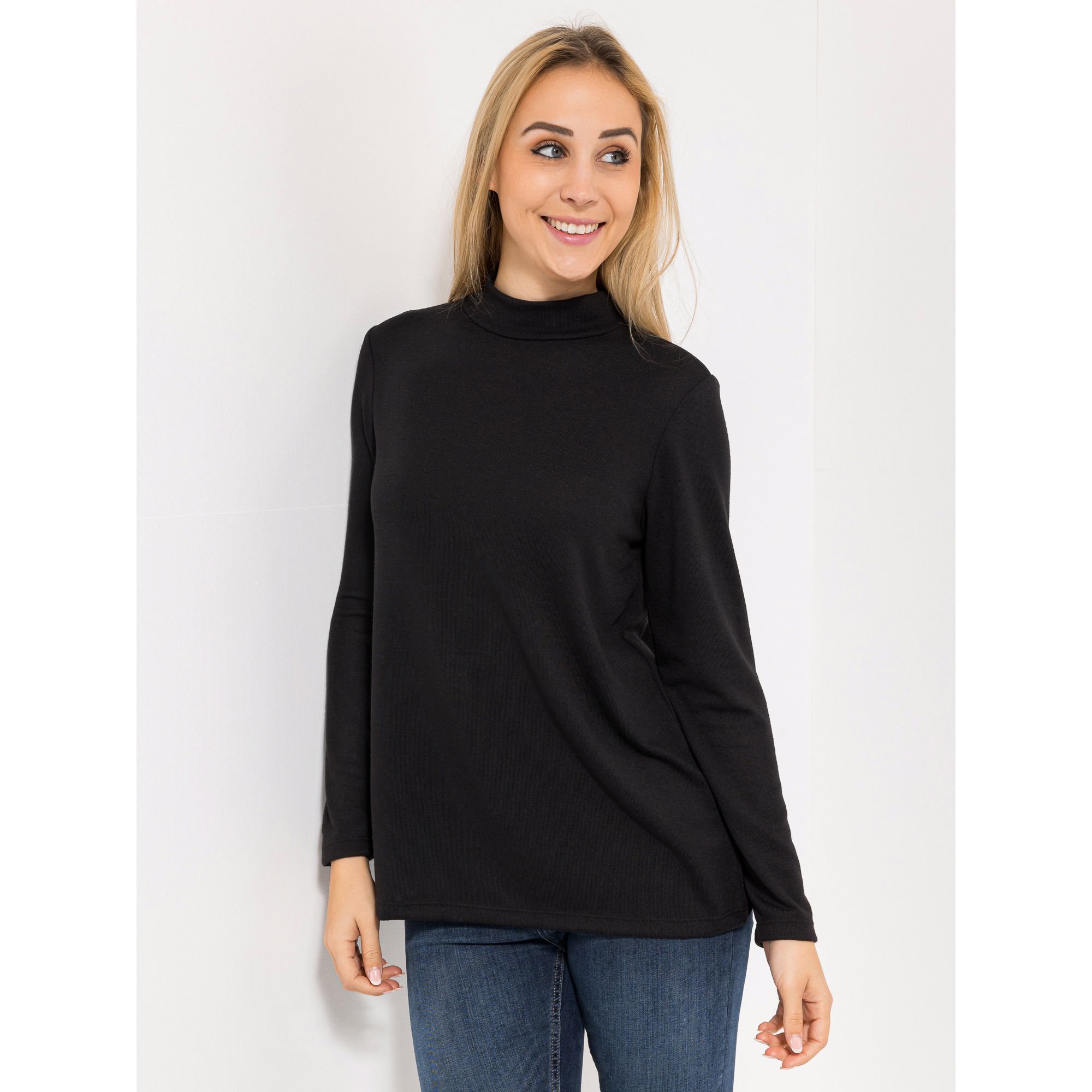 KIM & CO. Shirt, Langarm Soft Touch Jersey Stehkragen figurumspielend