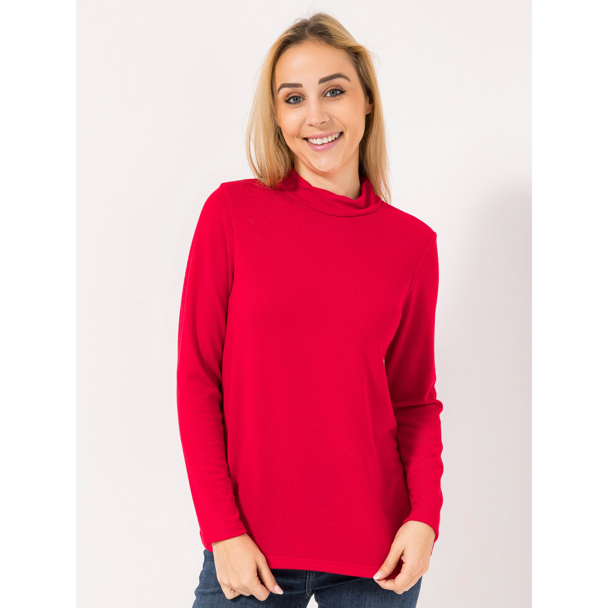 KIM & CO. Shirt, Langarm Soft Touch Jersey Stehkragen figurumspielend