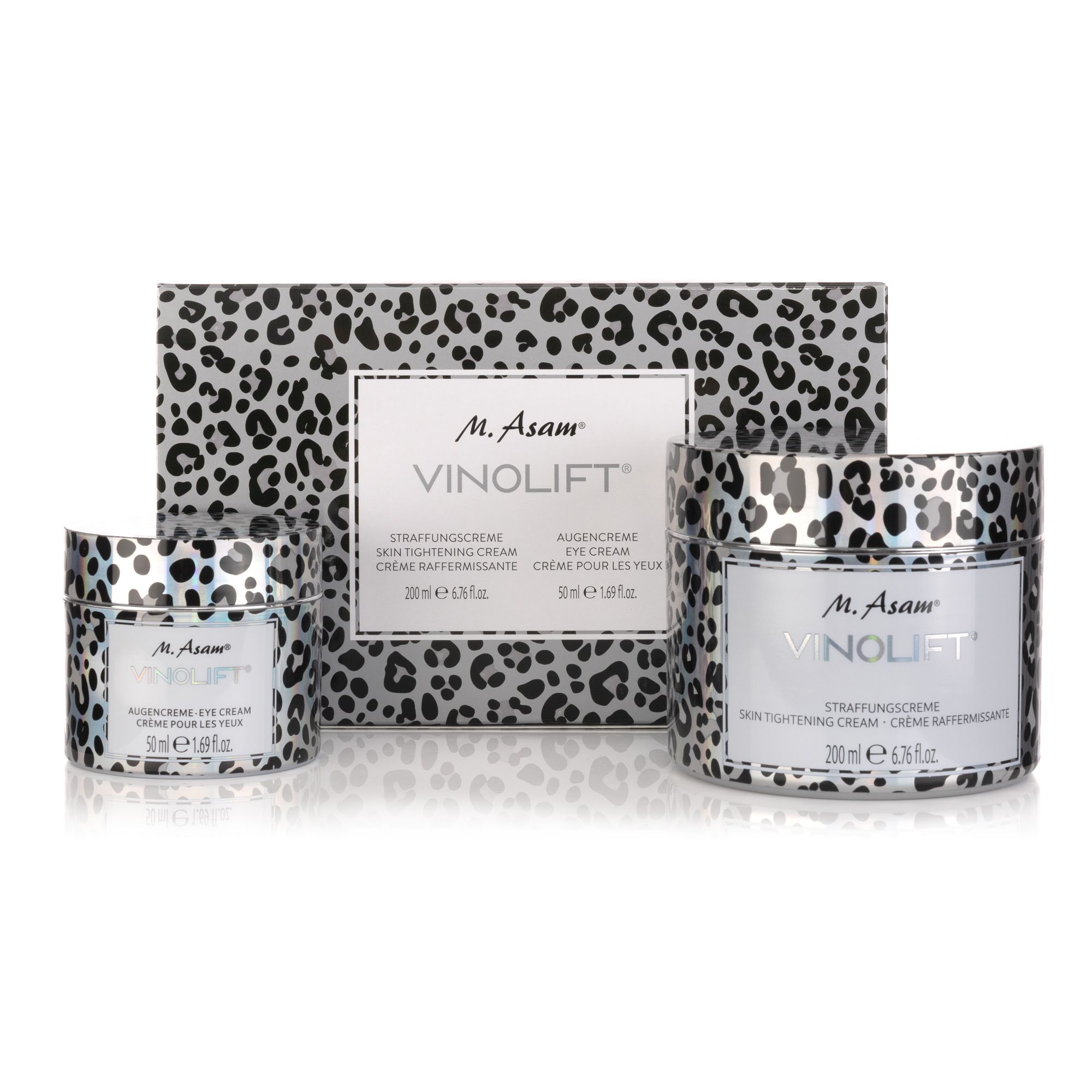 M.ASAM® Vinolift® Straffungscreme 200ml Augencreme 50ml Leo Edition